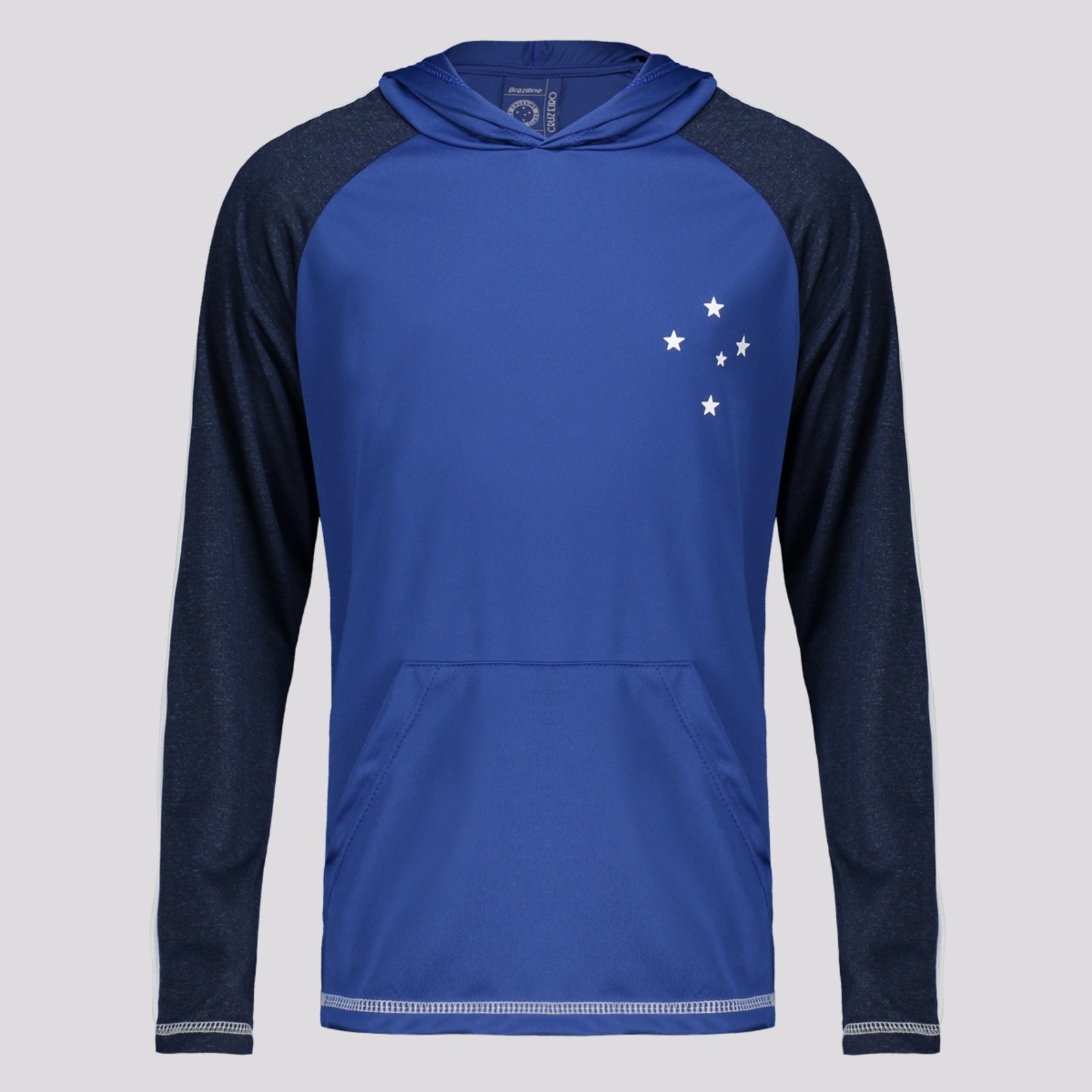Camisa Manga Longa Cruzeiro Laçado Azul