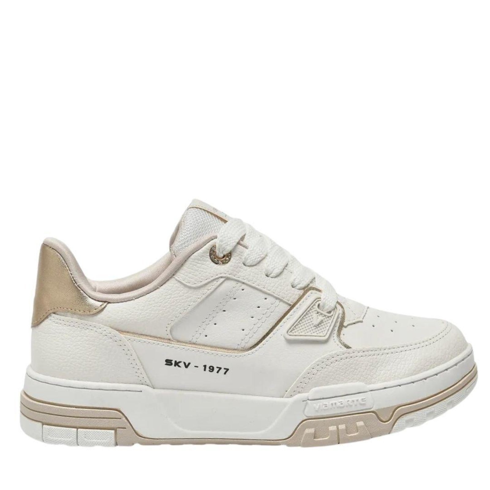 Tênis Via Marte Feminino SK-1977 218-009 Branco/Gold Incolor