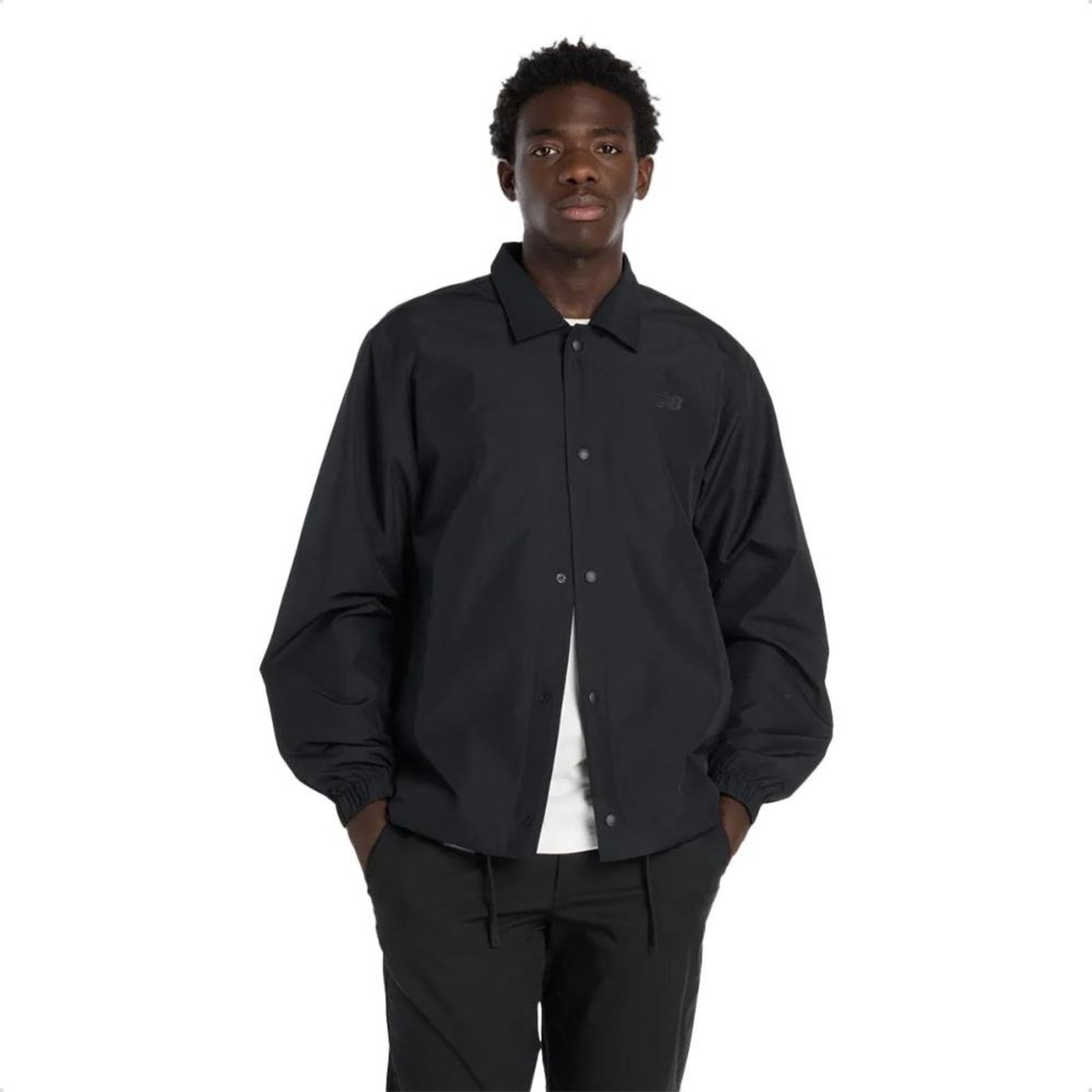 Jaqueta New Balance Masculina Lightweight Coaches Preto