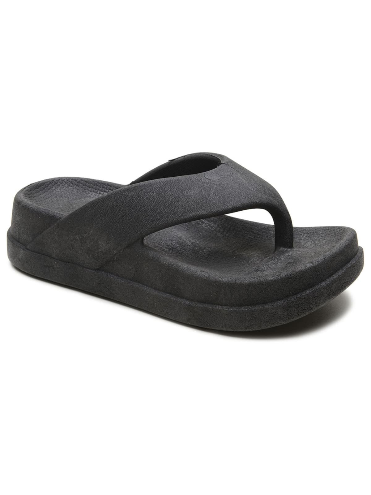 Chinelo de Dedo Feminino Plataforma Nuvem Ultra Macio Preto