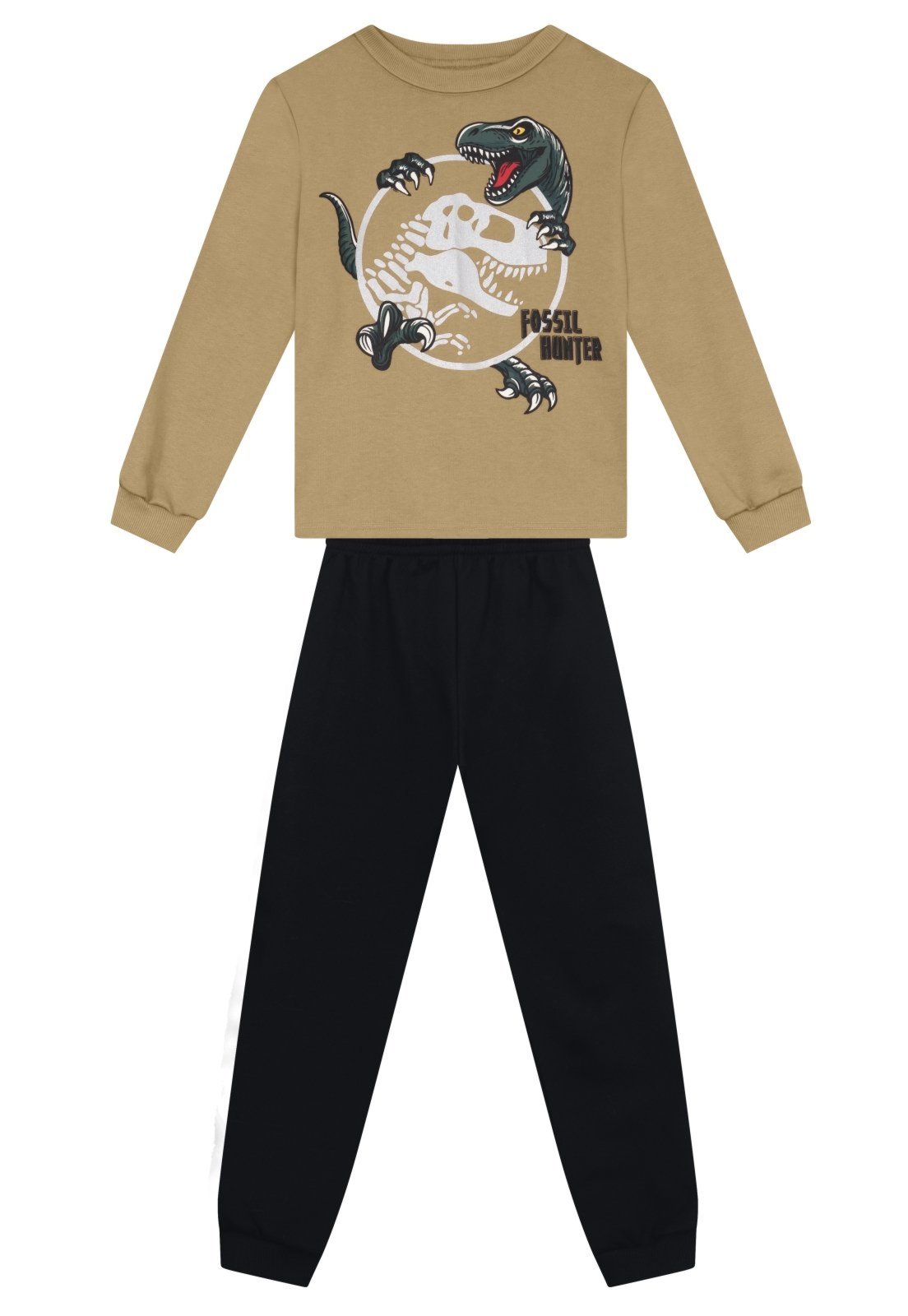 Infantil - Conjunto em moletom de dinossauro Brandili