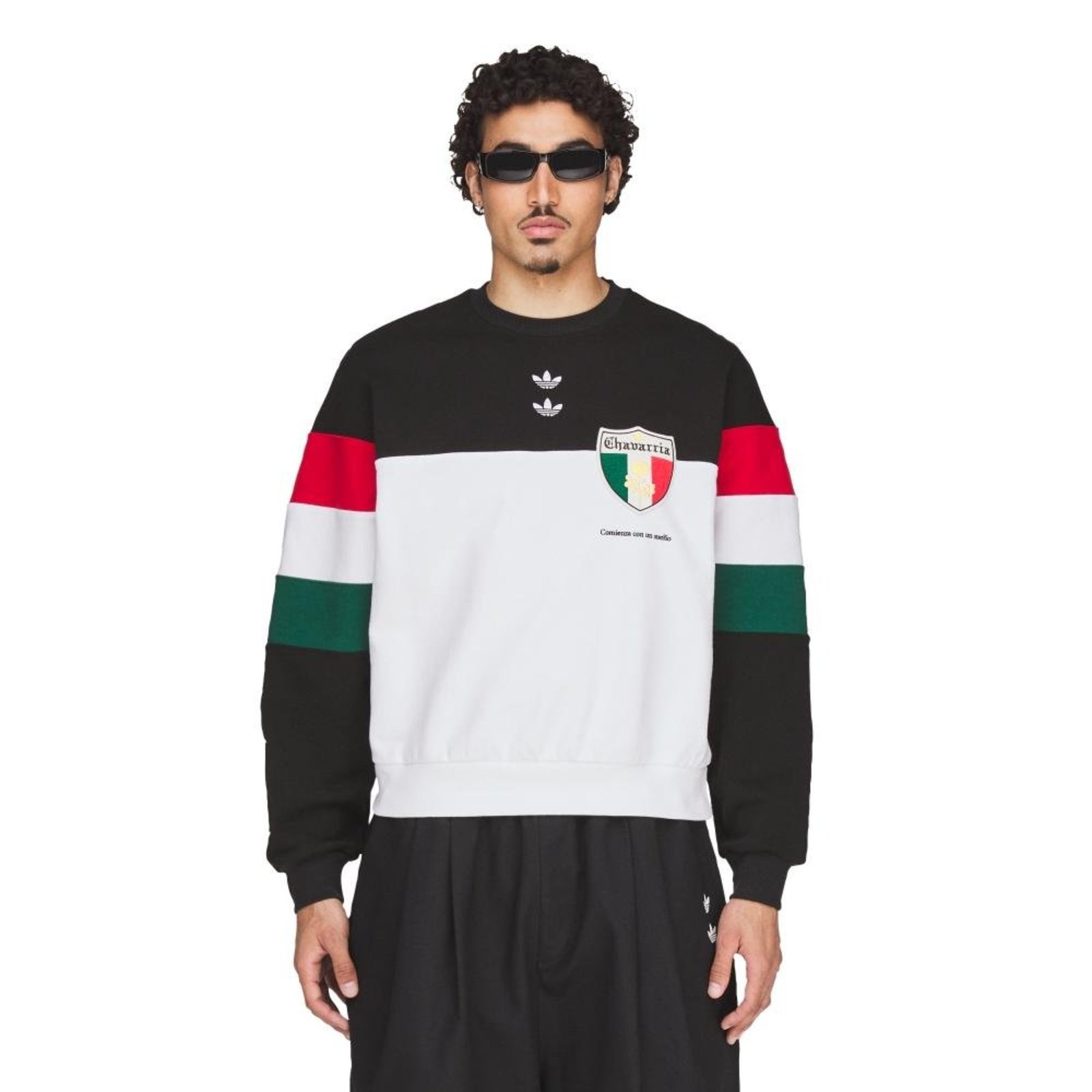 Moletom de Fleece com Gola Redonda Chavarria adidas Originals Preto