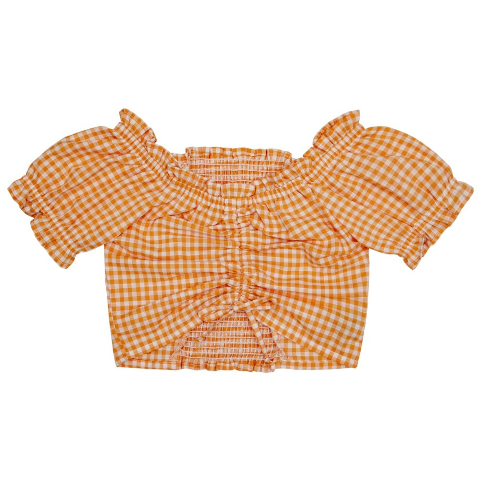 Infantil - Blusa Juvenil Look Jeans Cropped Xadrez