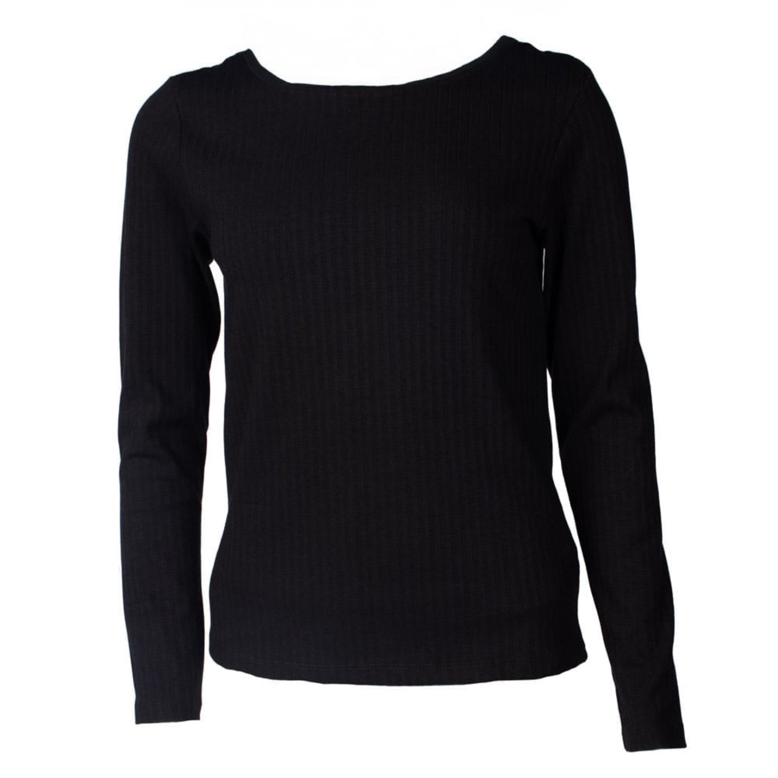 Blusa Feminina Giraffe Gola Canoa Texturizada Preto