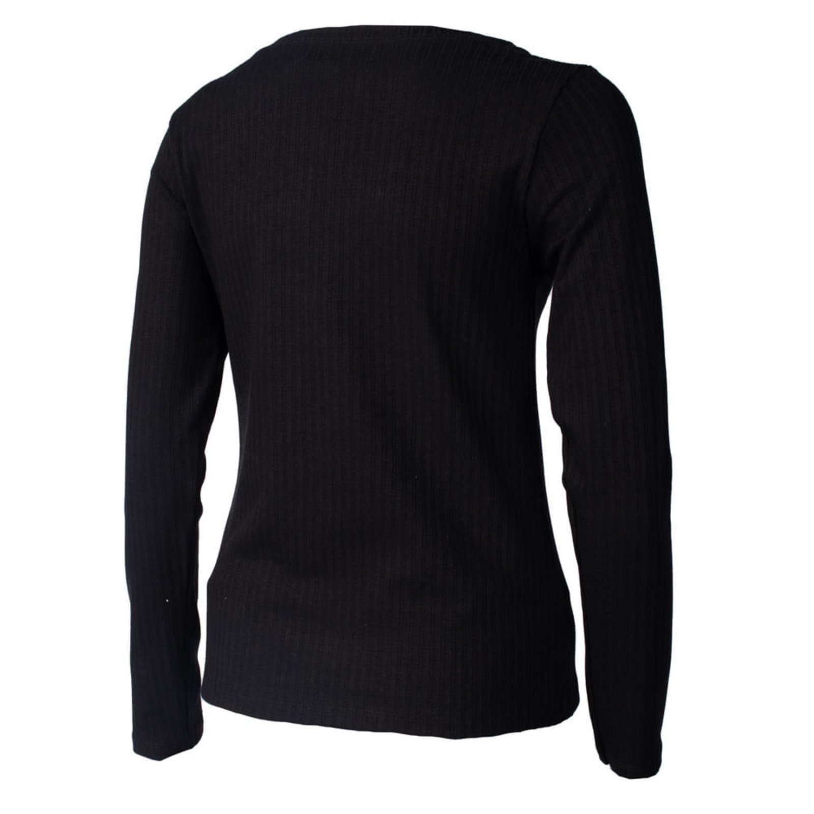 Vista 3 Blusa Feminina Giraffe Gola Canoa Texturizada preto Giraffe preto