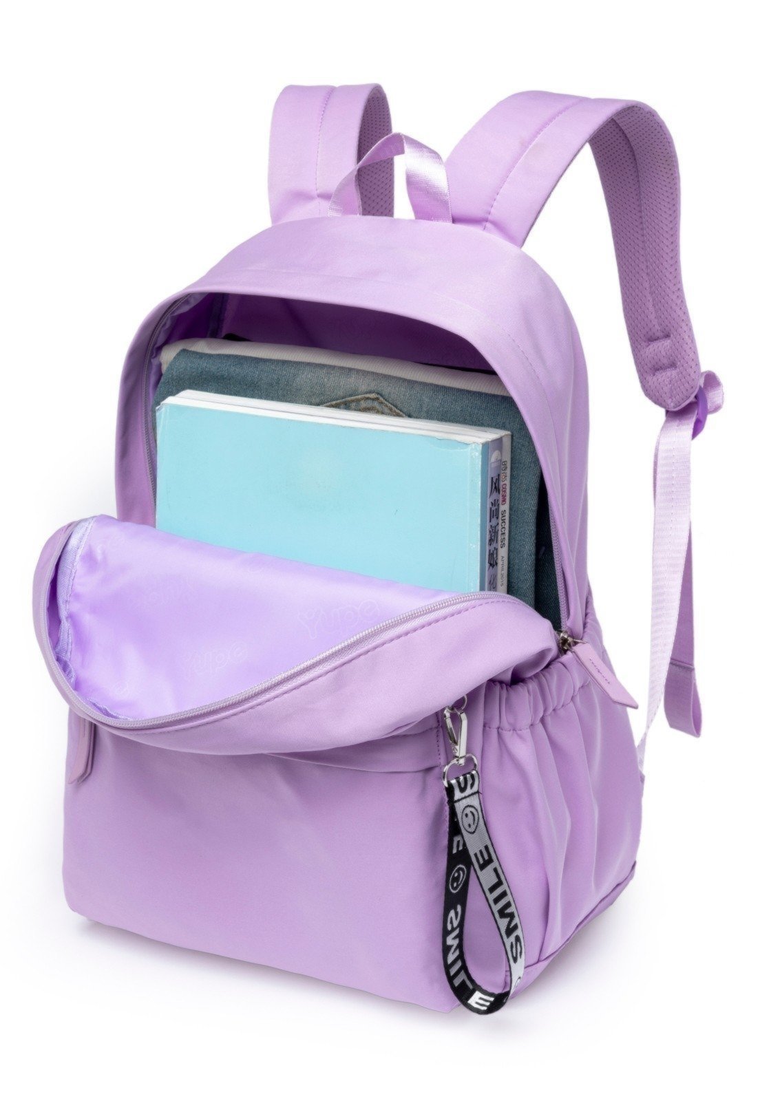 Vista 3 Infantil - Mochila Feminina Juvenil Escola Faculdade Bolsa Resistente Espaçosa Notebook YUPE rosa YUPE rosa