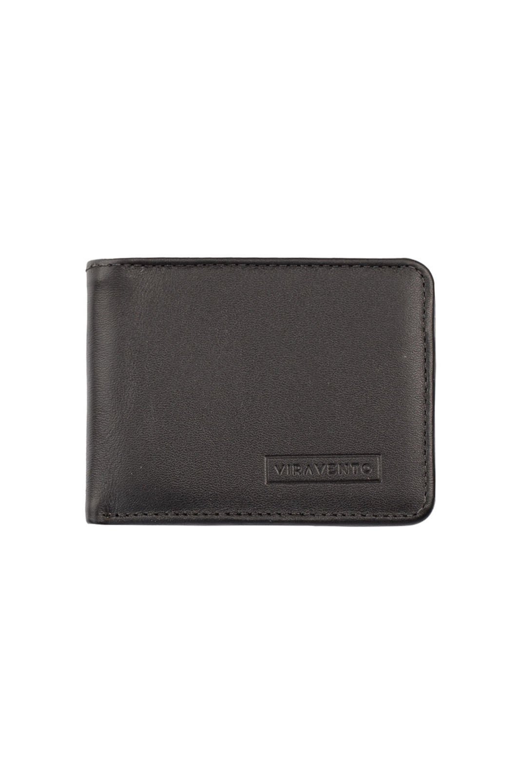 Carteira masculina pequena de couro italiano Jack 8x10cm