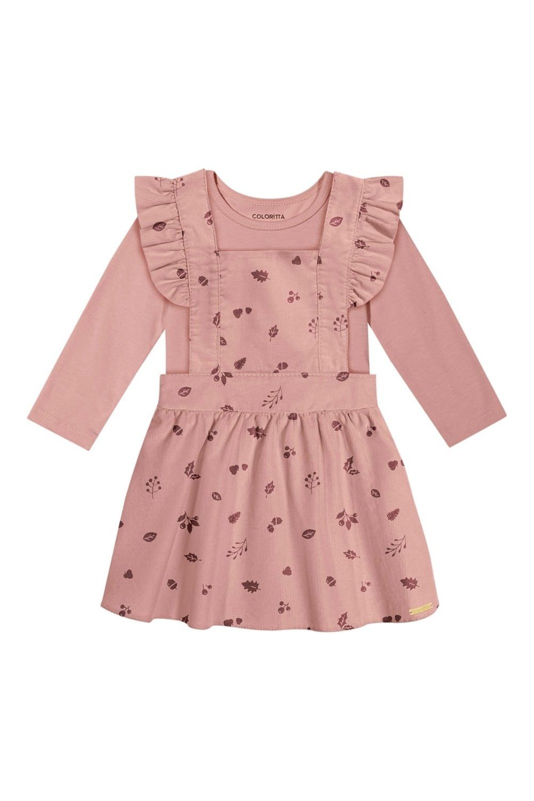 Infantil - Conjunto Menina Veludo Colorittá Rosa