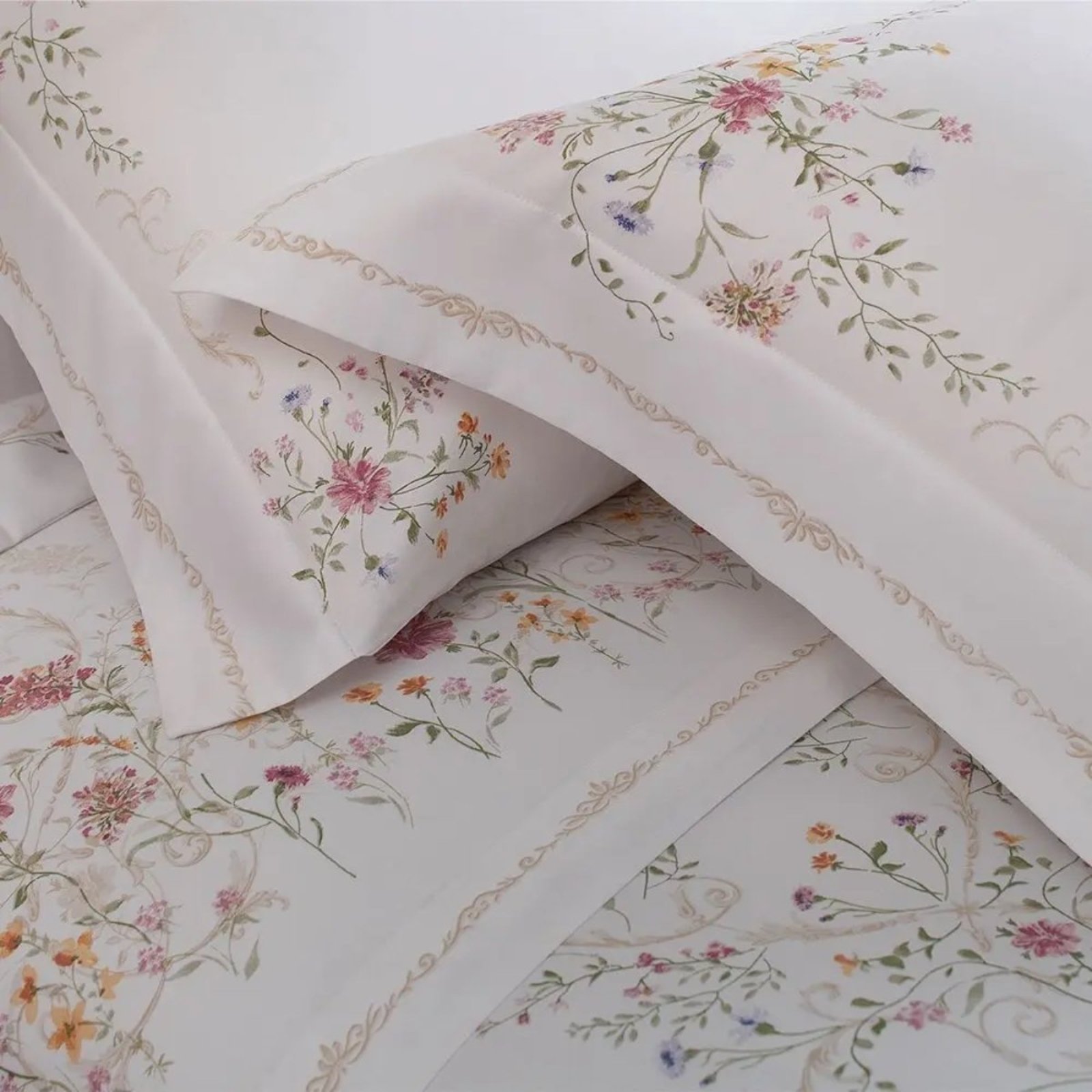Jogo Cama Casal Cetim 300 Fios Buddemeyer Bud Vision Giovanella Branco