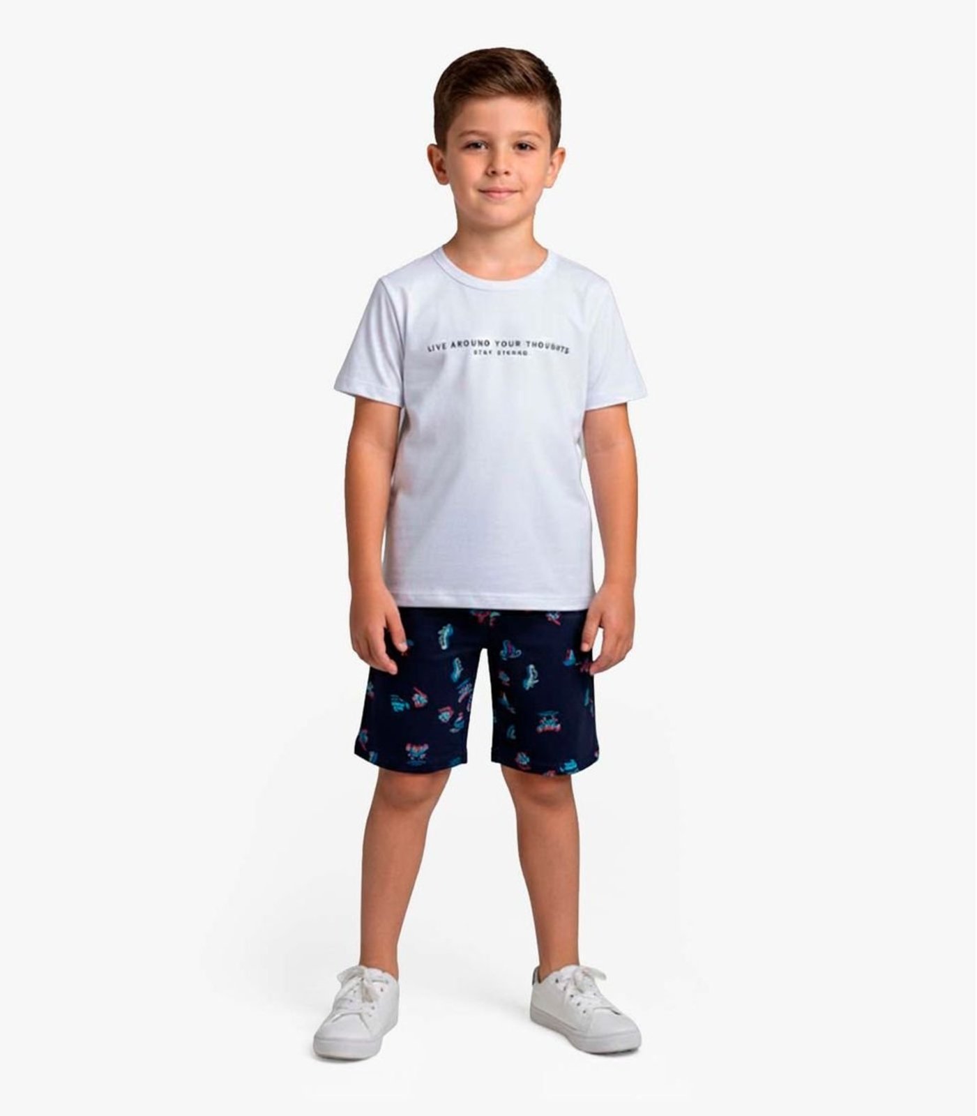 Infantil - Conjunto Camiseta e Bermuda Select Azul
