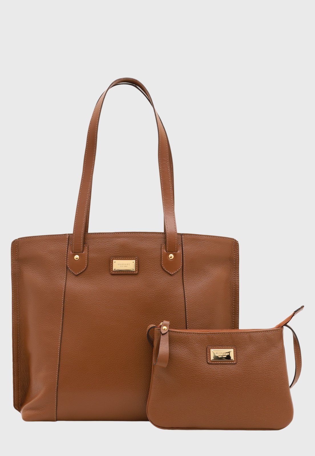 Bolsa Shopper Couro Mariart 5210 + 199 Havana