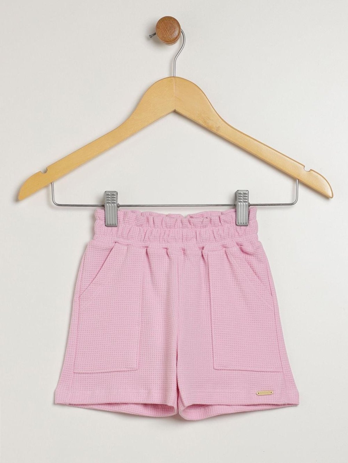 Infantil - Short Clochard Moletinho Para Menina - ROSA