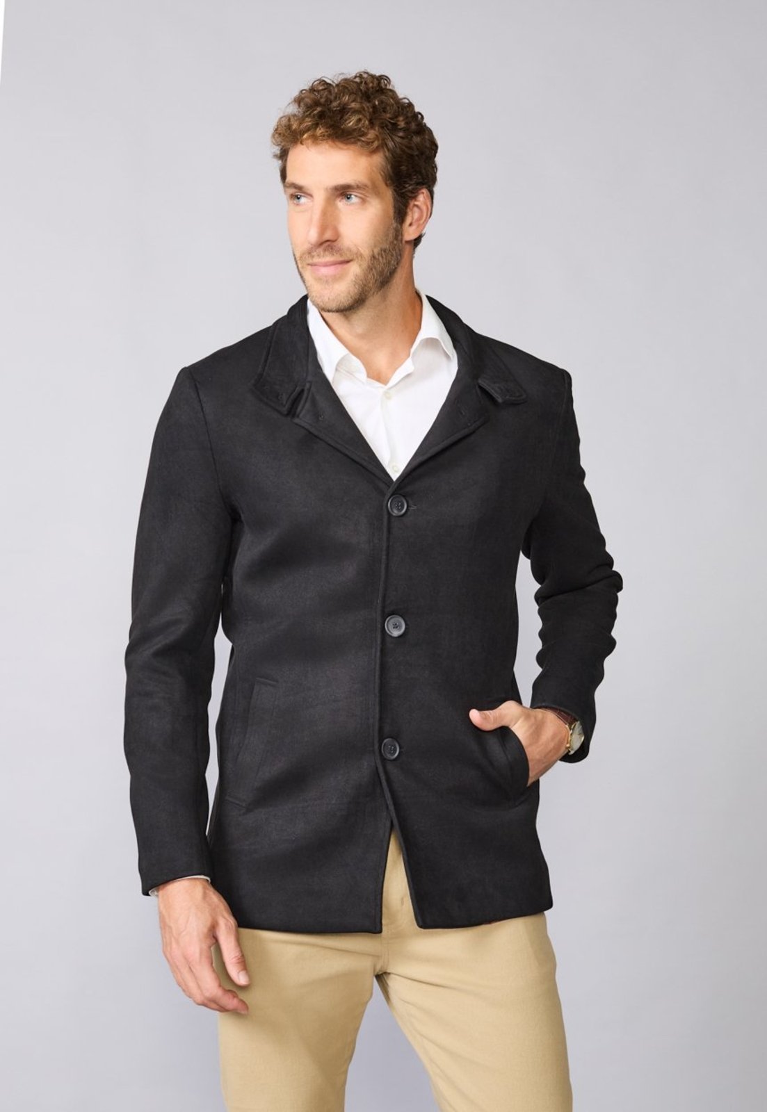 Casaco Nordic Suede Preto