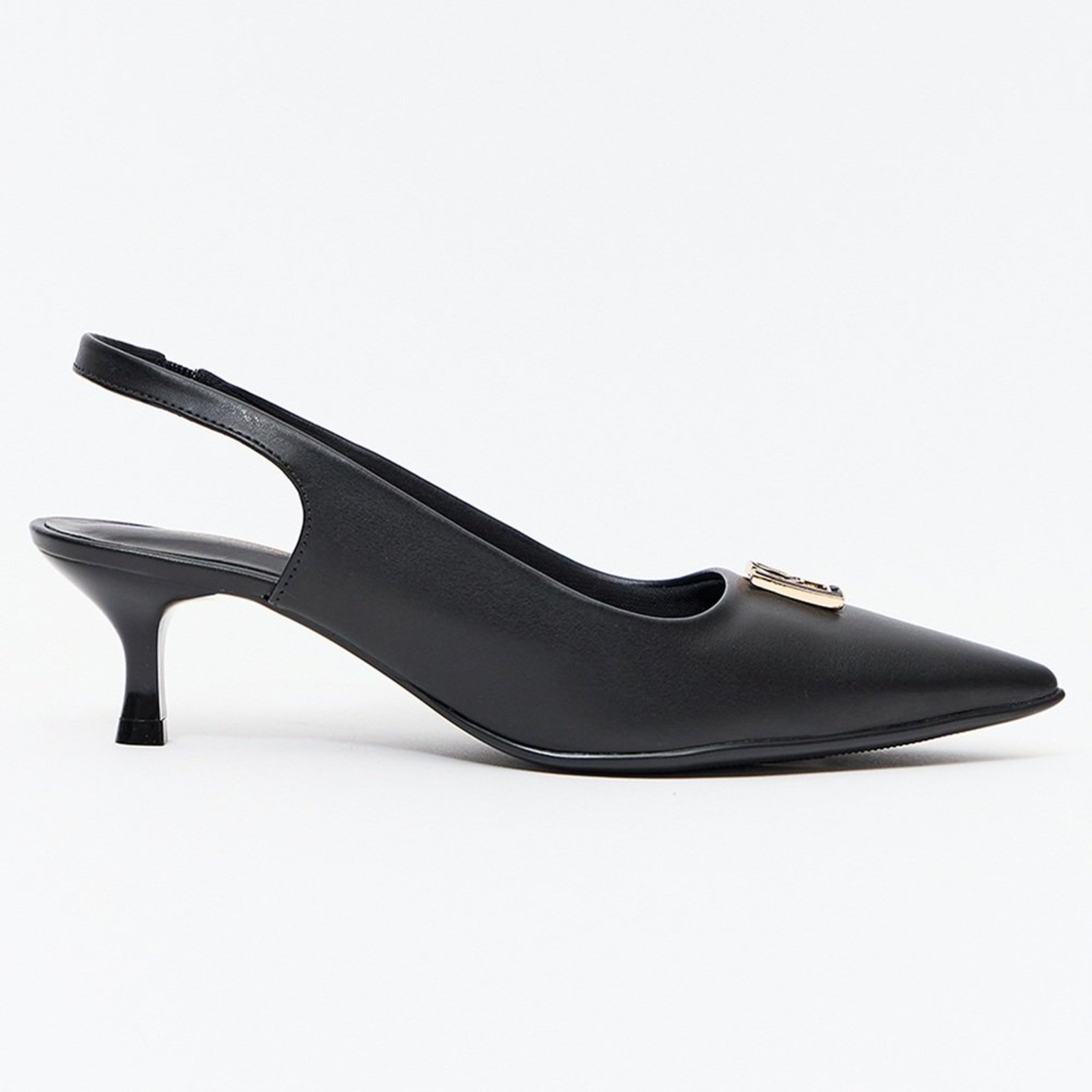 Scarpin Lança Perfume Slinback Bico Fino Pr27 Preto Feminino