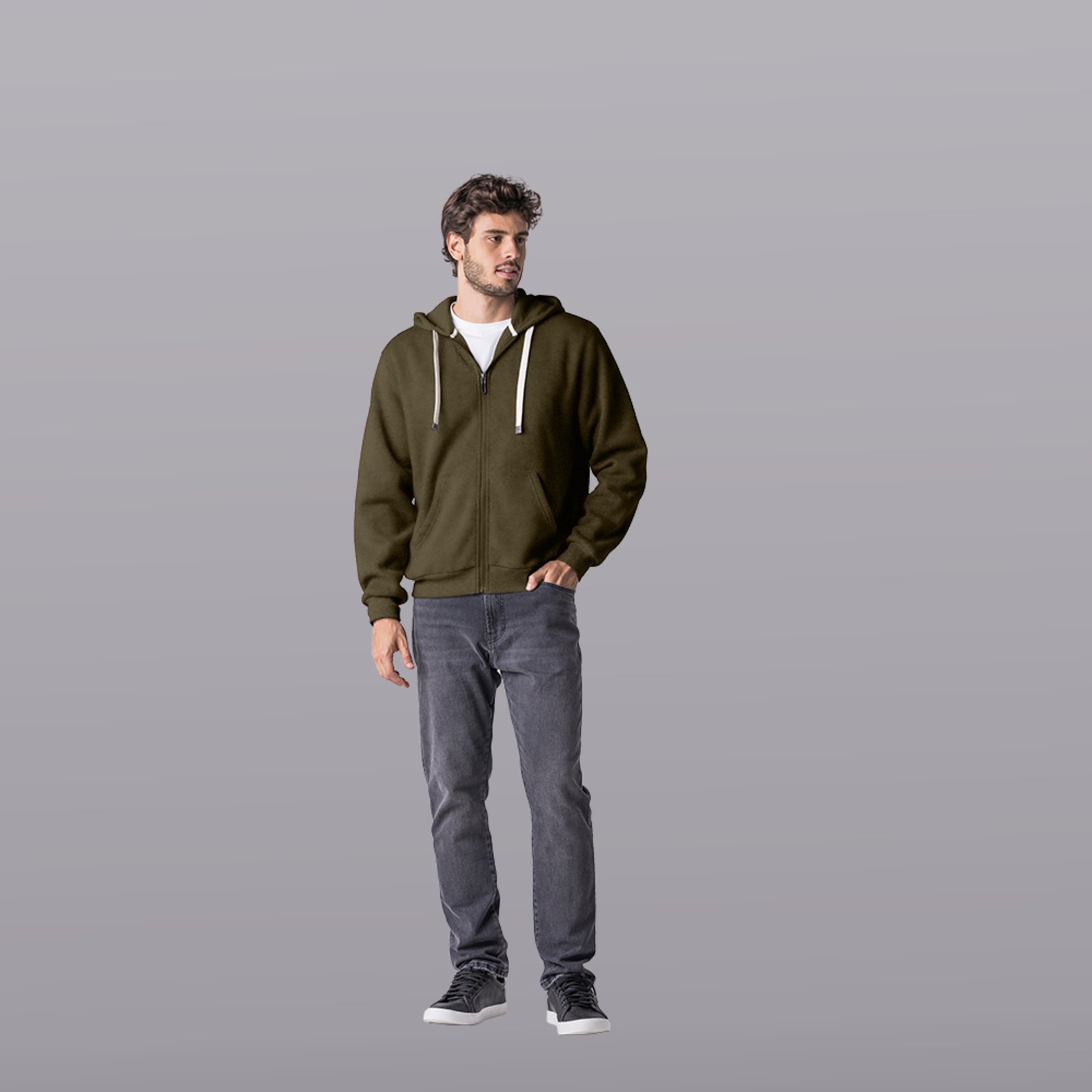 Jaqueta Moletom Masculina Zune MILITAR