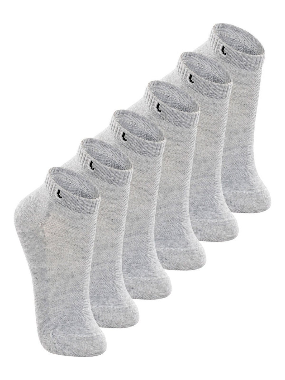 Kit 6 Pares de Meias Cano Curto Lupo 2725-005 Cinza