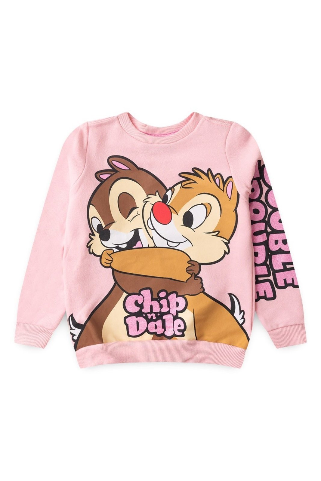 Infantil – Casaco Disney Moletom Menina Tico e Teco Rosa Rosa