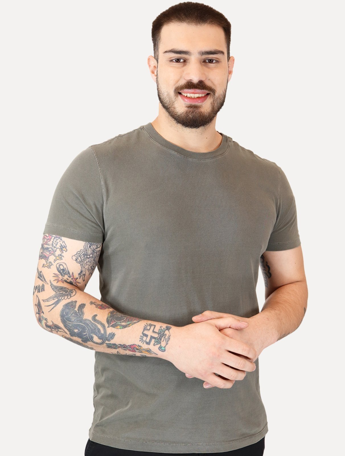 Camiseta Aramis Masculina Regular Military Verde Militar