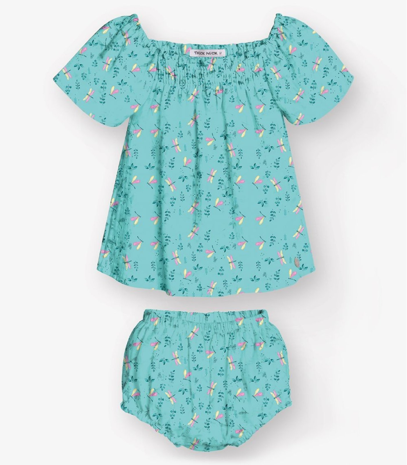 Infantil - Conjunto Bata com Calcinha Menina Trick Nick Azul