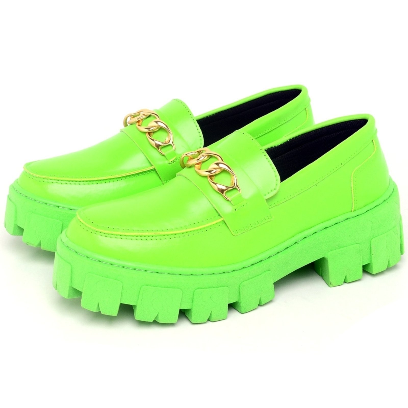 Sapato Feminino Mocassim Okford DUBUY 1413FG Verde