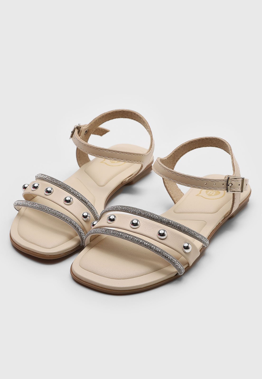 Infantil - Sandália Molekinha Tachas Off-White