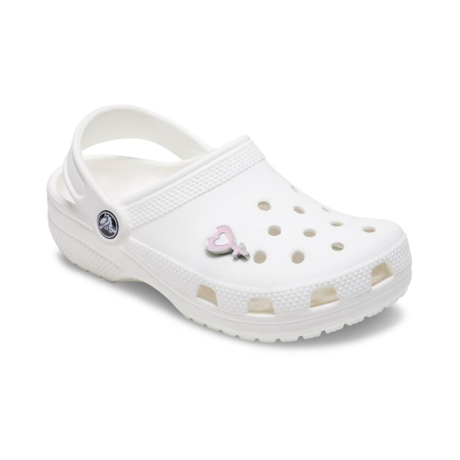 Vista 3 Infantil - Jibbitz™ Símbolo Feminino Prata Crocs branco