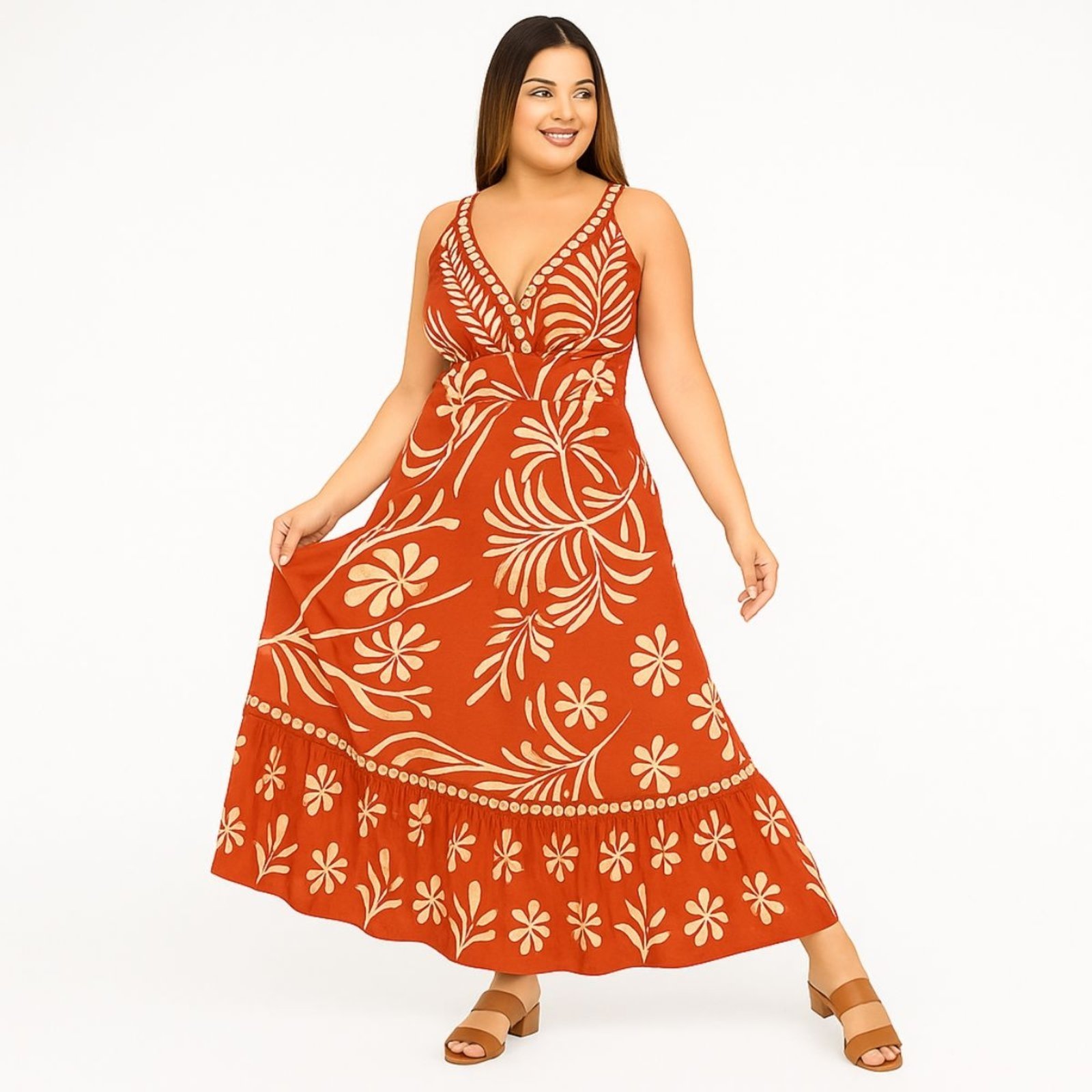Vestido Indiano Vih Triny Boho Chic Estampado