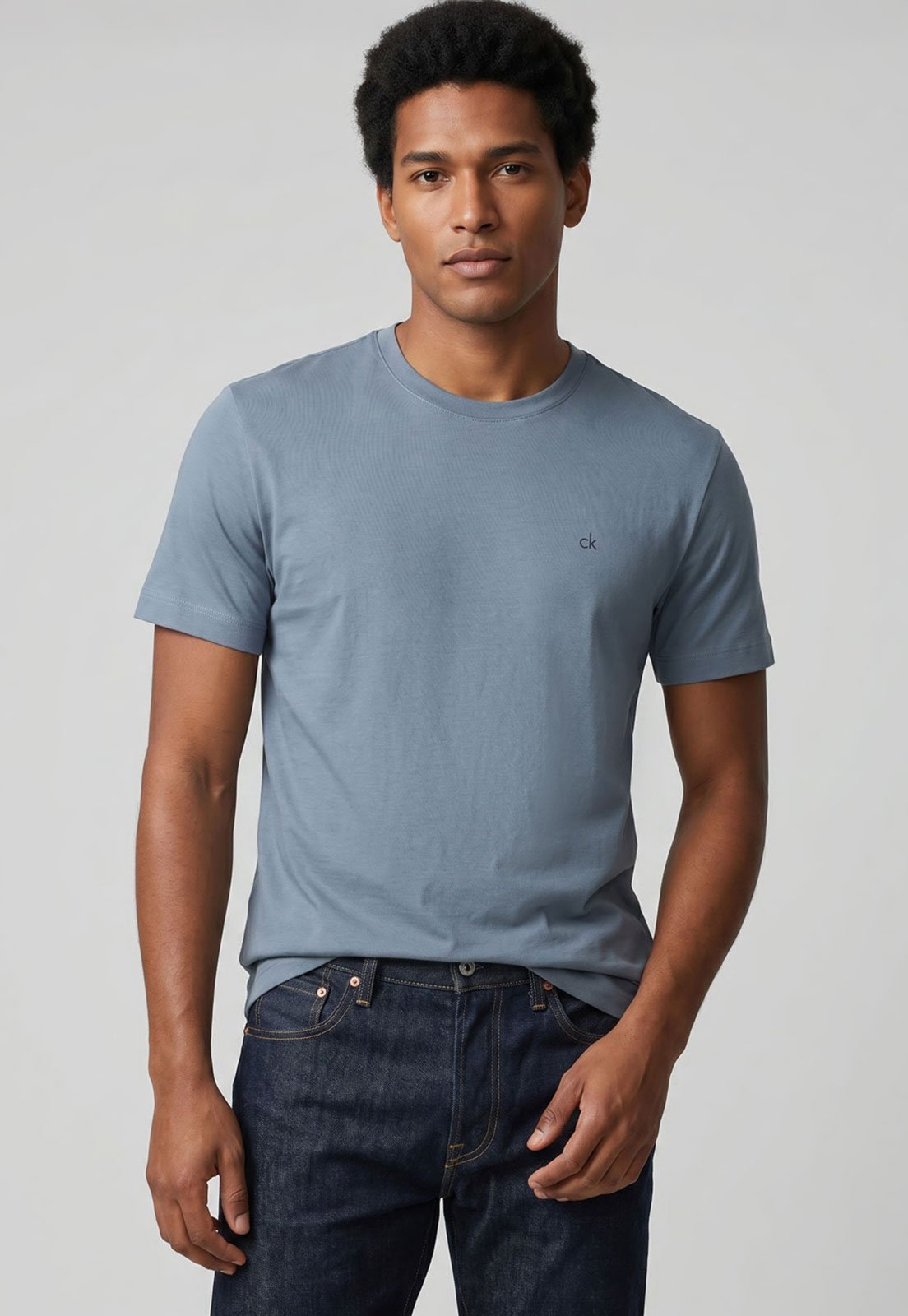 Camiseta Masculina Calvin Klein Logo Azul