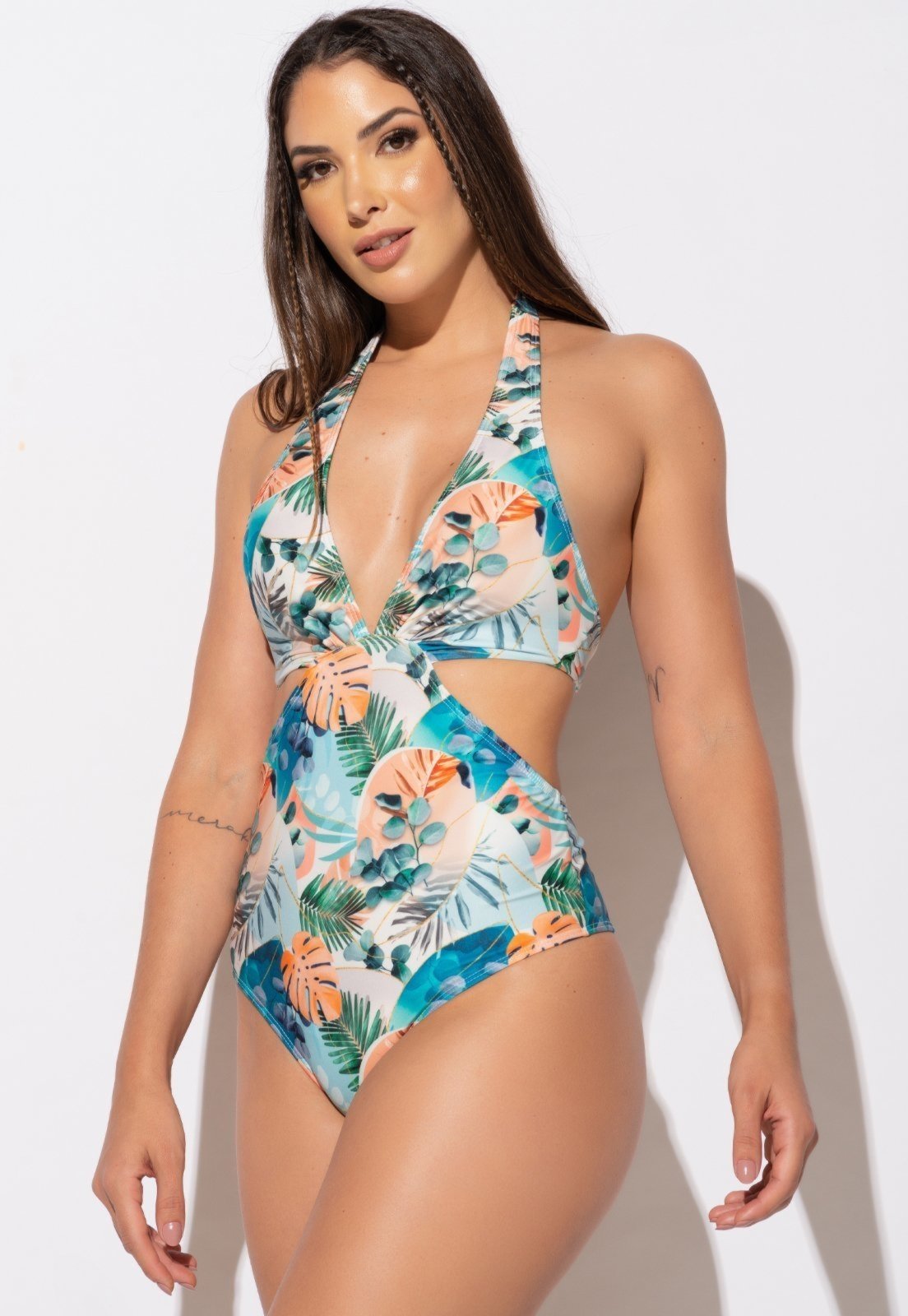 Maiô MVB Modas Engana Mamãe Hot Pants Poliamida Maldivas