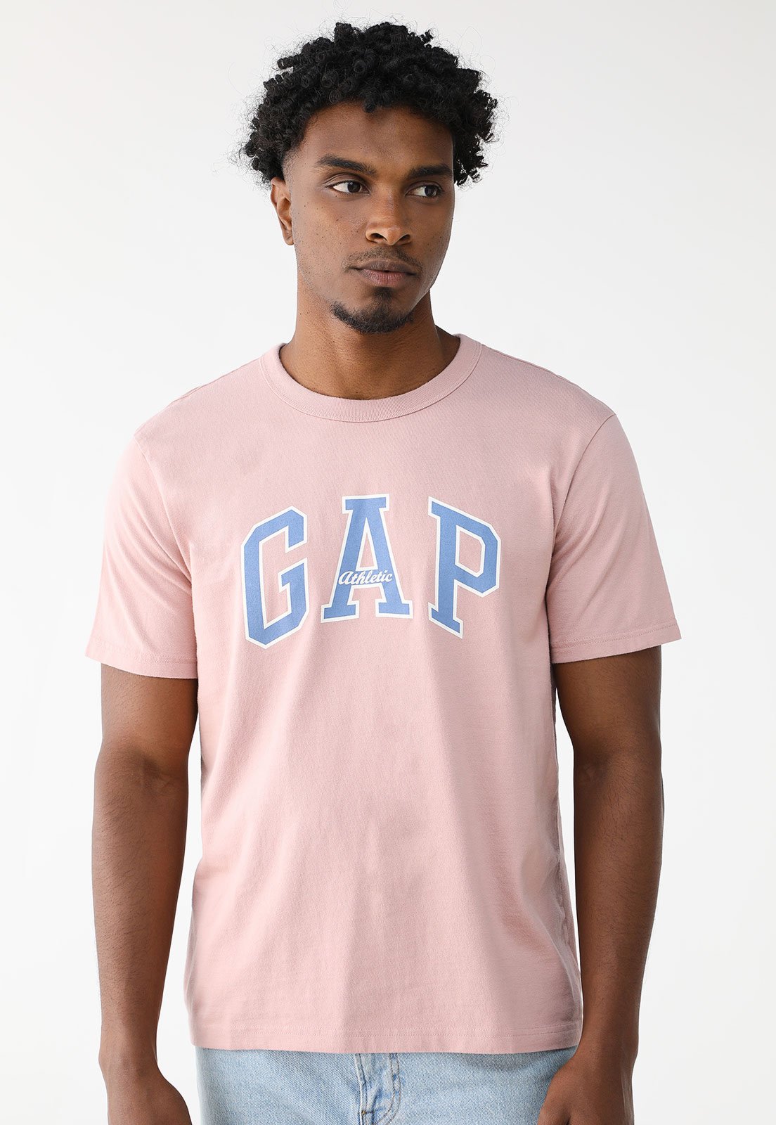 Camiseta GAP Reta Logo Rosa