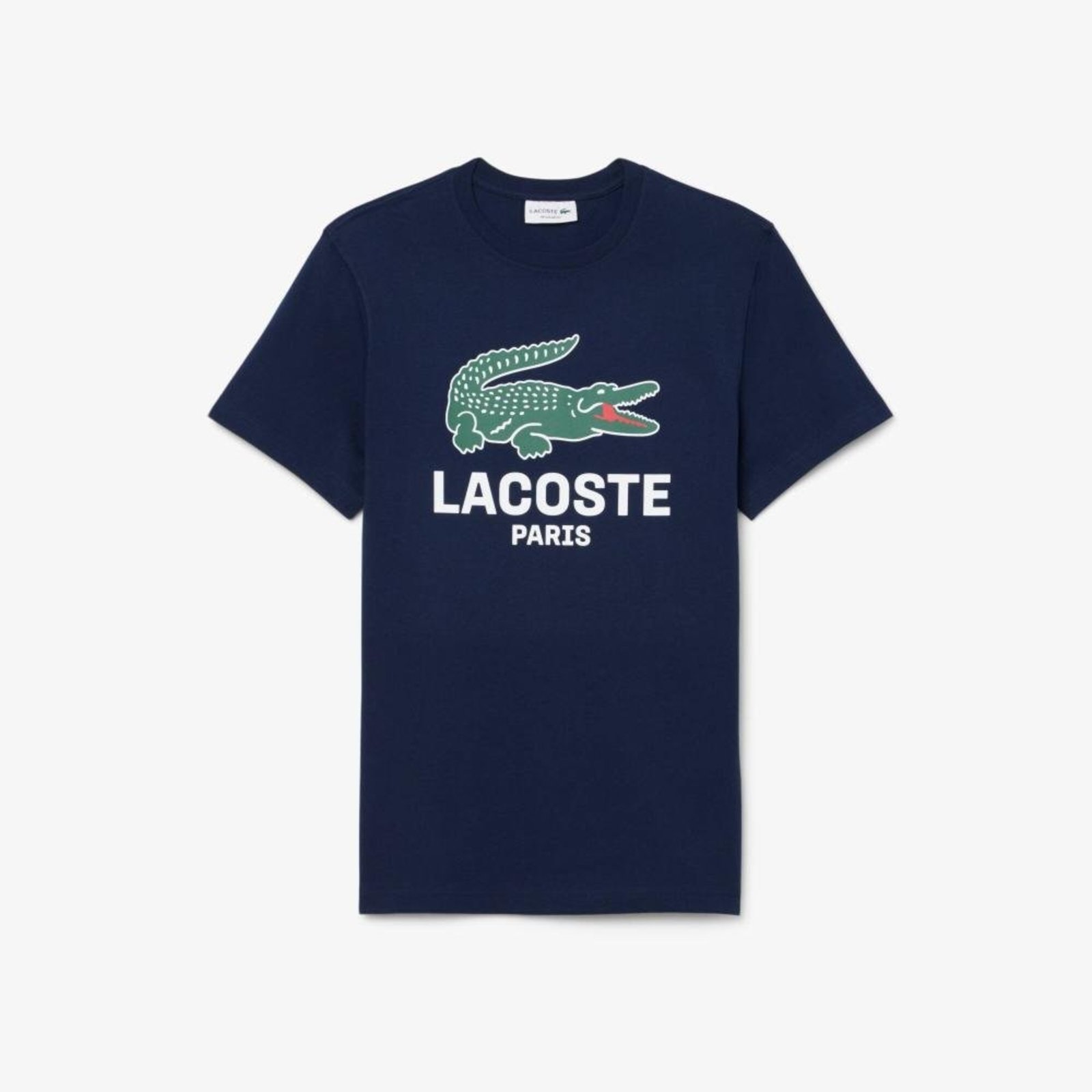 Camiseta de Algodão Lacoste Estampada Azul