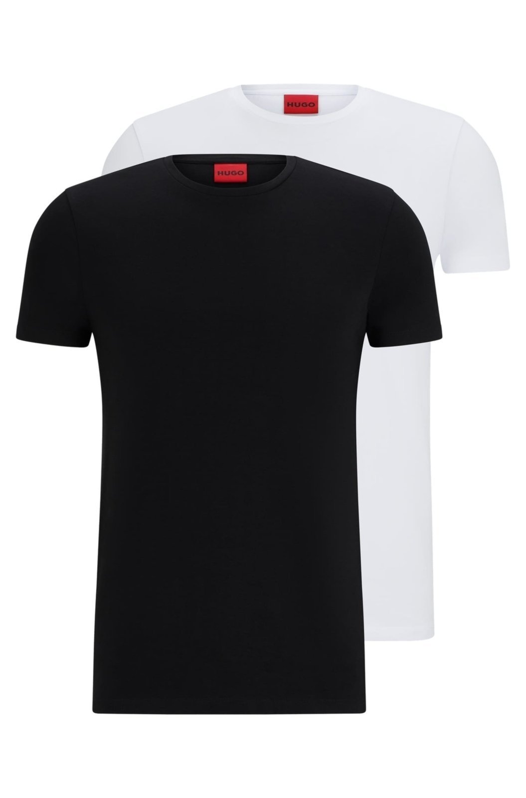 Conjunto 2 Camisetas Gola Redonda Em Algodão Stretch