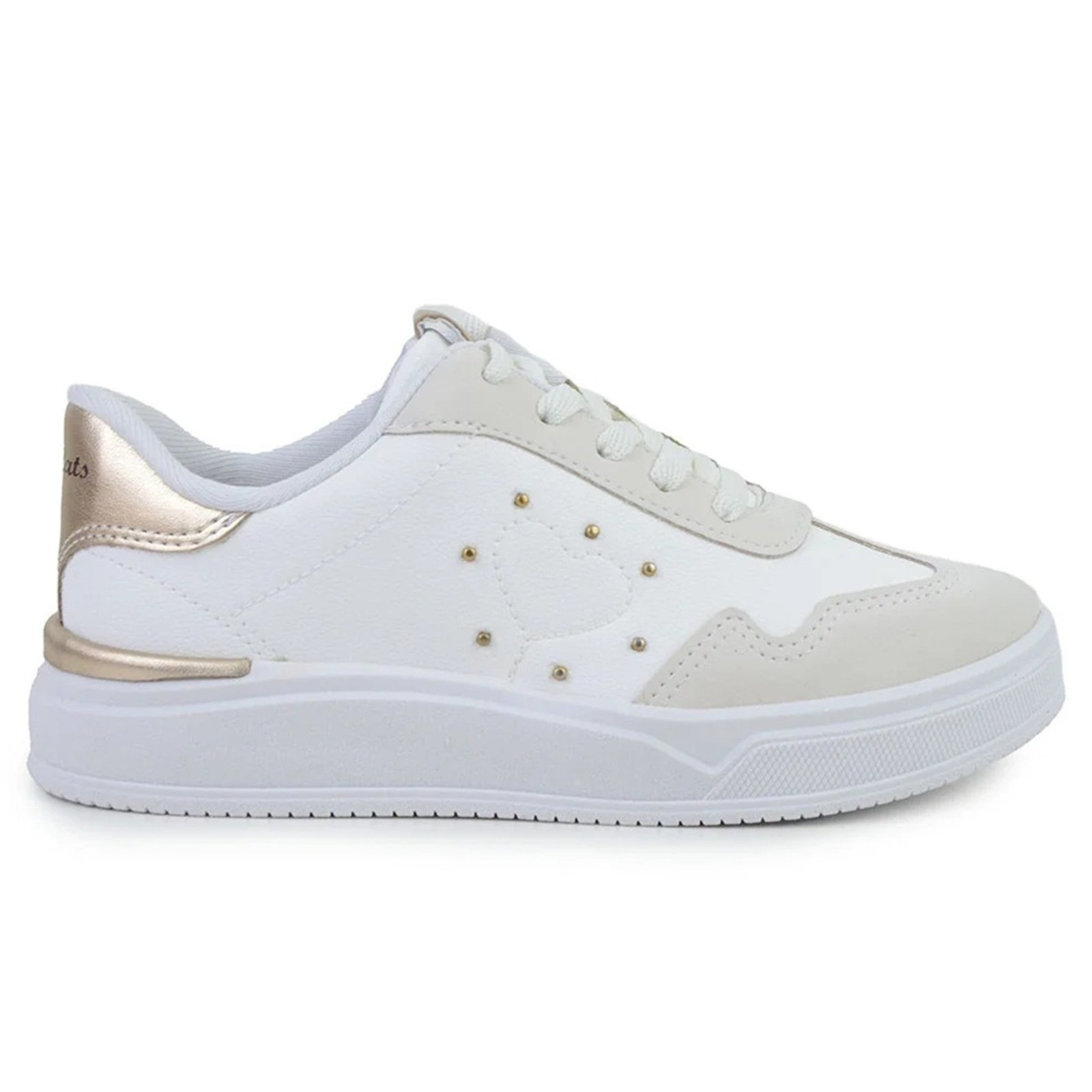 Infantil – Tênis Casual Sneaker Menina Pink Cats V5351 Offwhite
