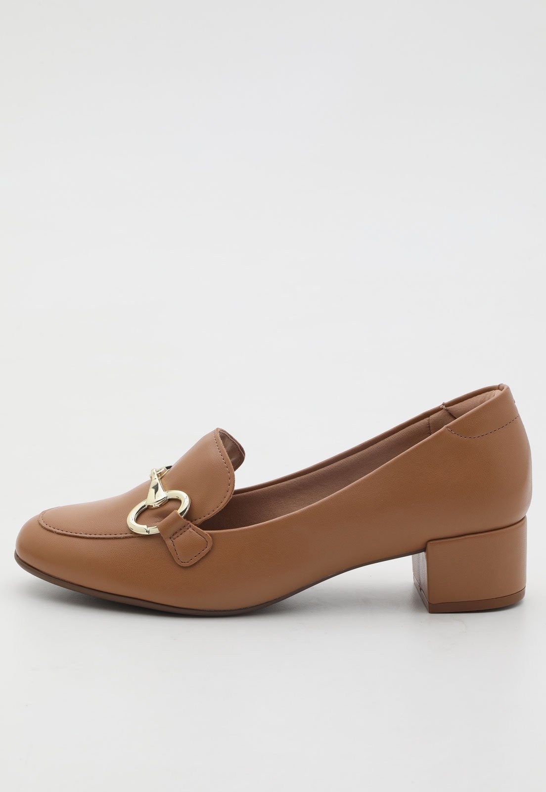 Scarpin Feminino Beira Rio Salto Baixo Caramelo