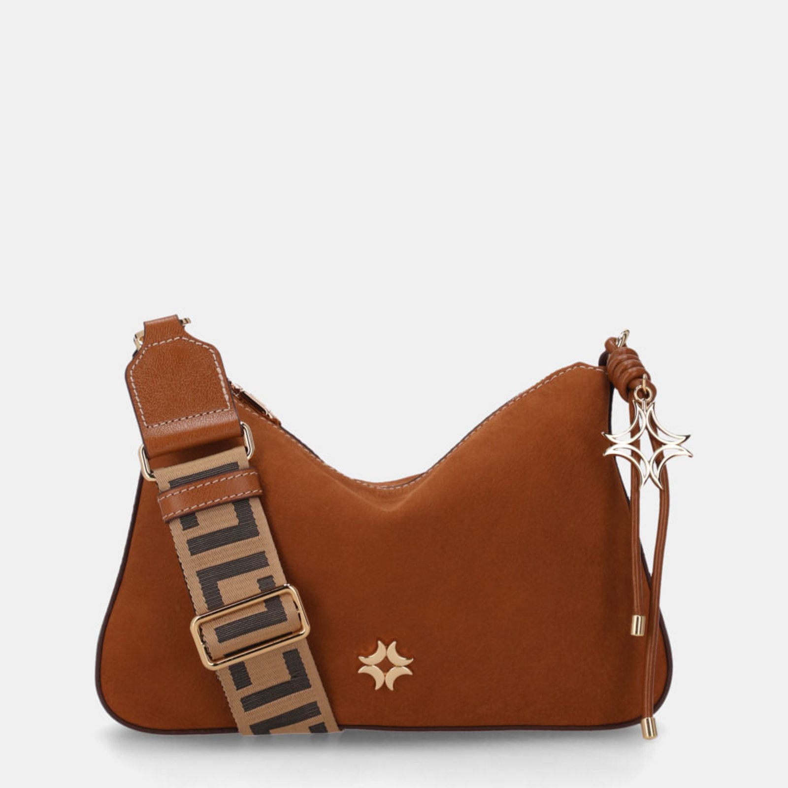 Bolsa Tiracolo Média Bison Caramelo - 2000943 Luz da Lua