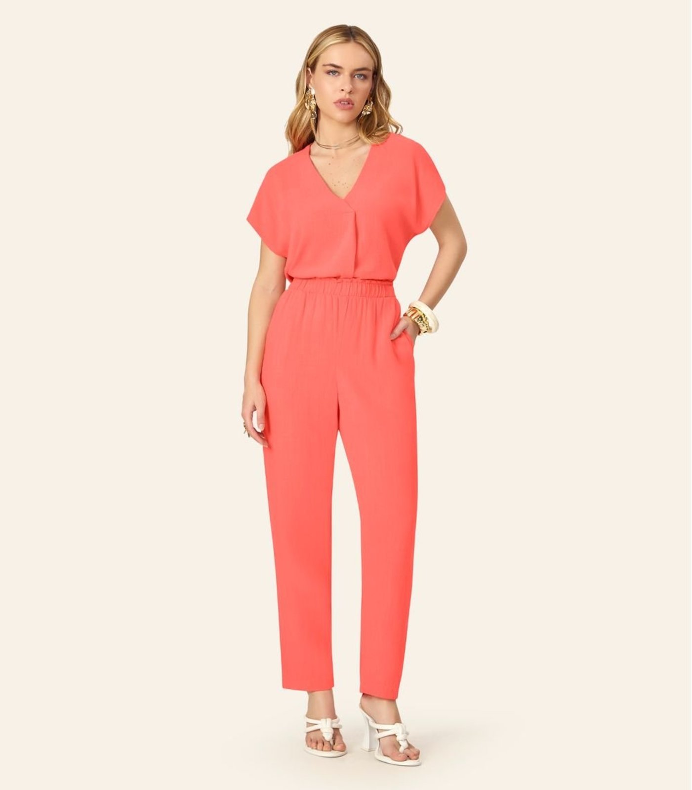 Blusa Feminina Linho Strong Decote V Endless Rosa