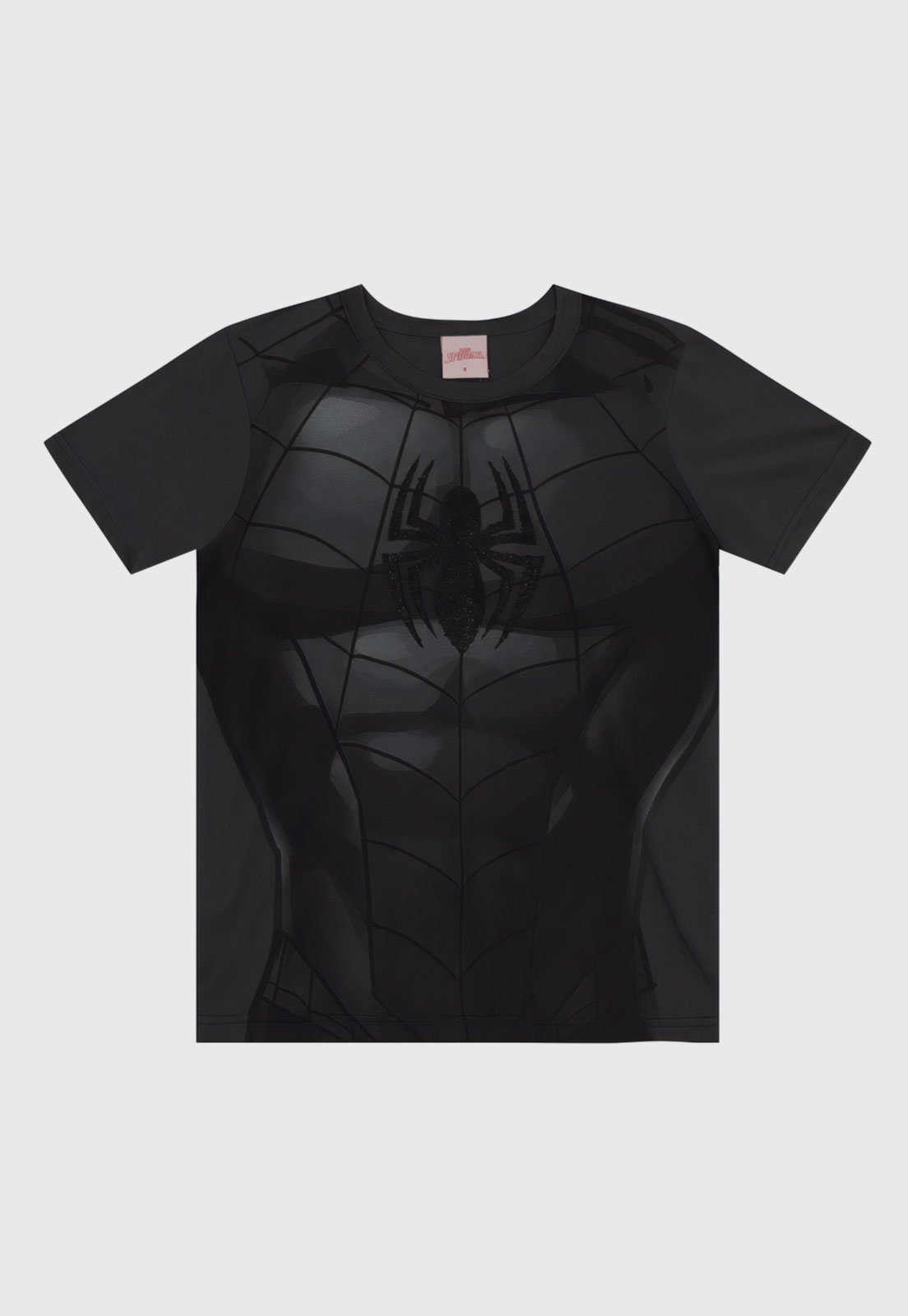 Vista 3 Infantil - Camiseta Manga Curta Brandili Homem Aranha Preta preto Brandili preto