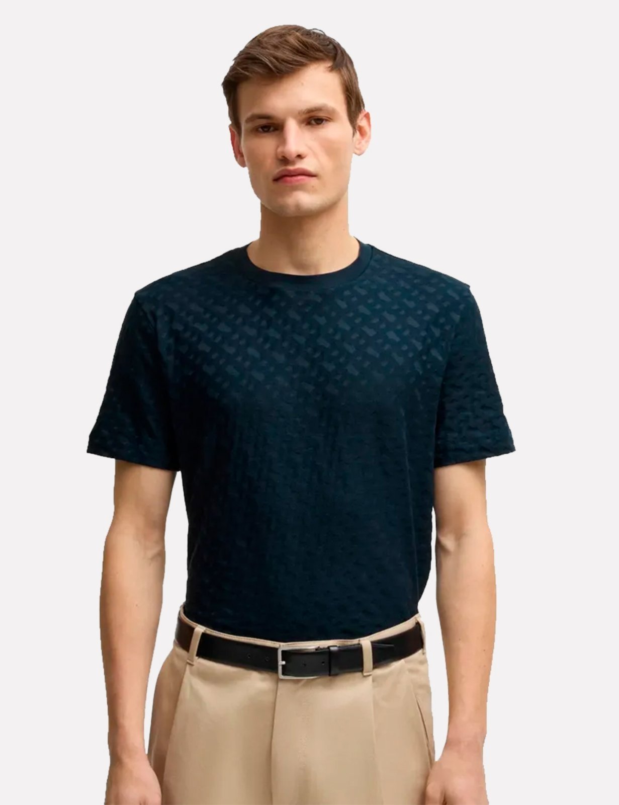 Camiseta Hugo Boss Masculina Regular H-Thompson 80 Azul Marinho
