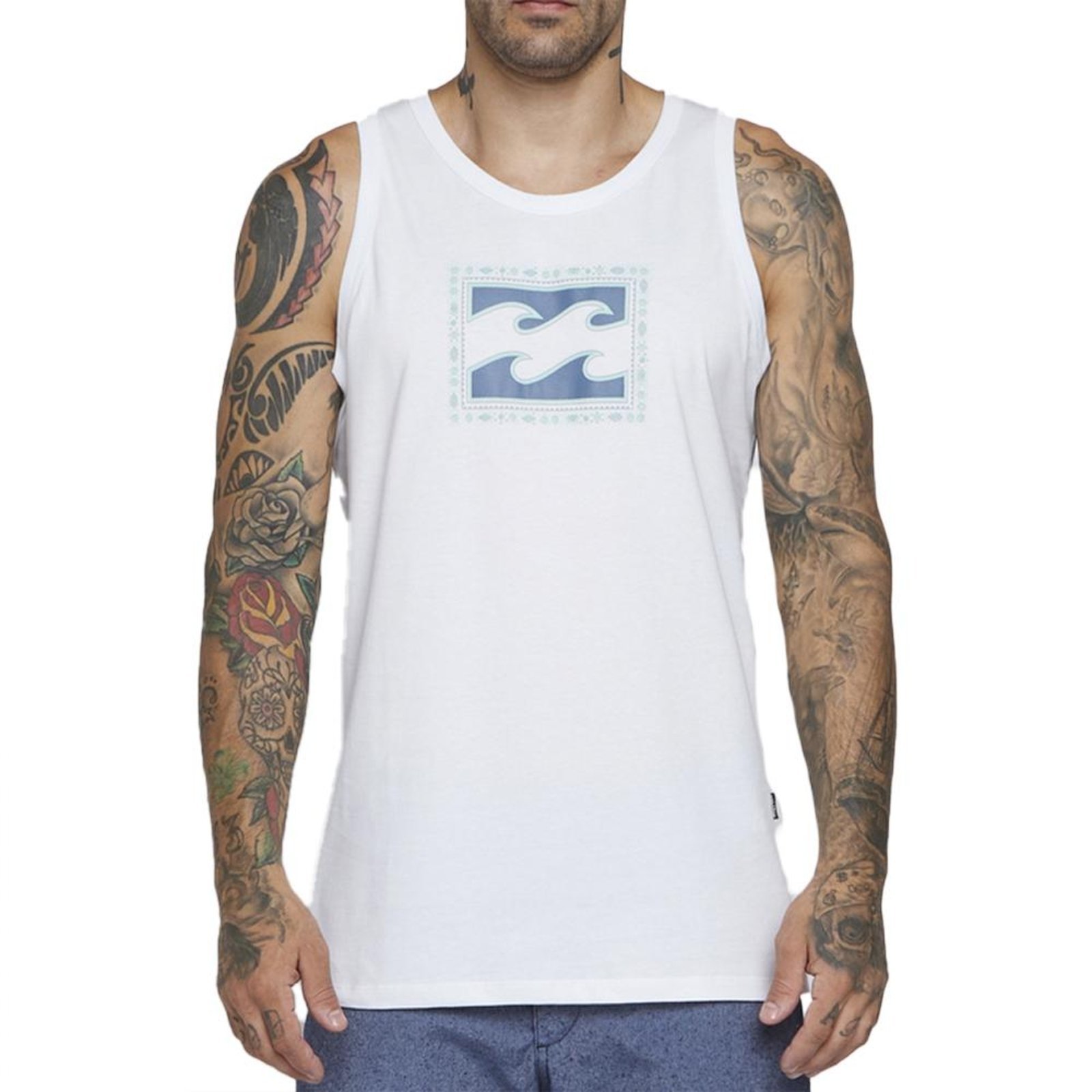 Regata Billabong Crayon Wave SM25 Masculina Branco