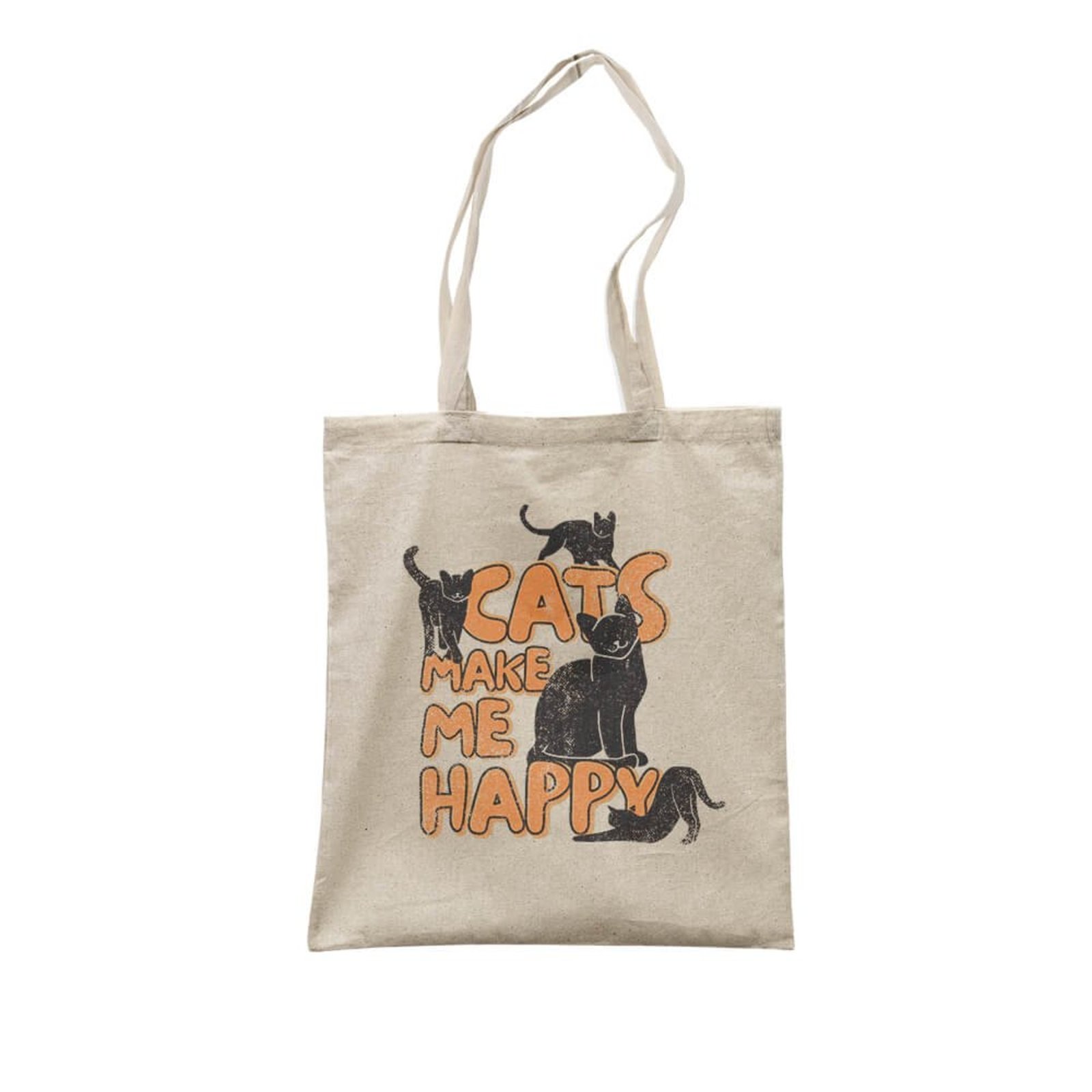 Ecobag Cats Make Me Happy - Bege - Casual - Studio Geek