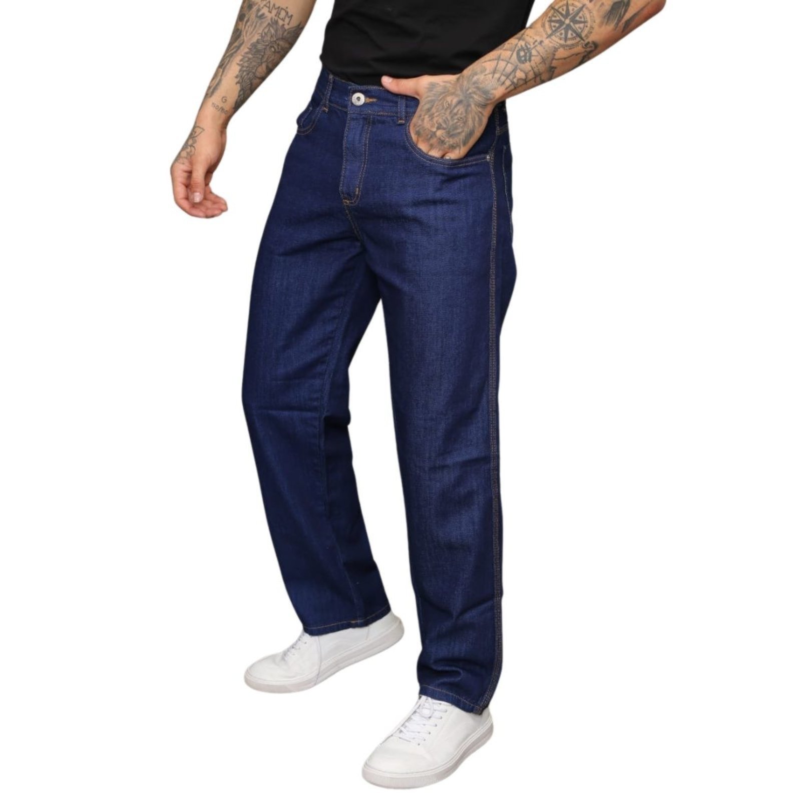 Calça Balão Tradicional Escura Masculina Alleppo Jeans