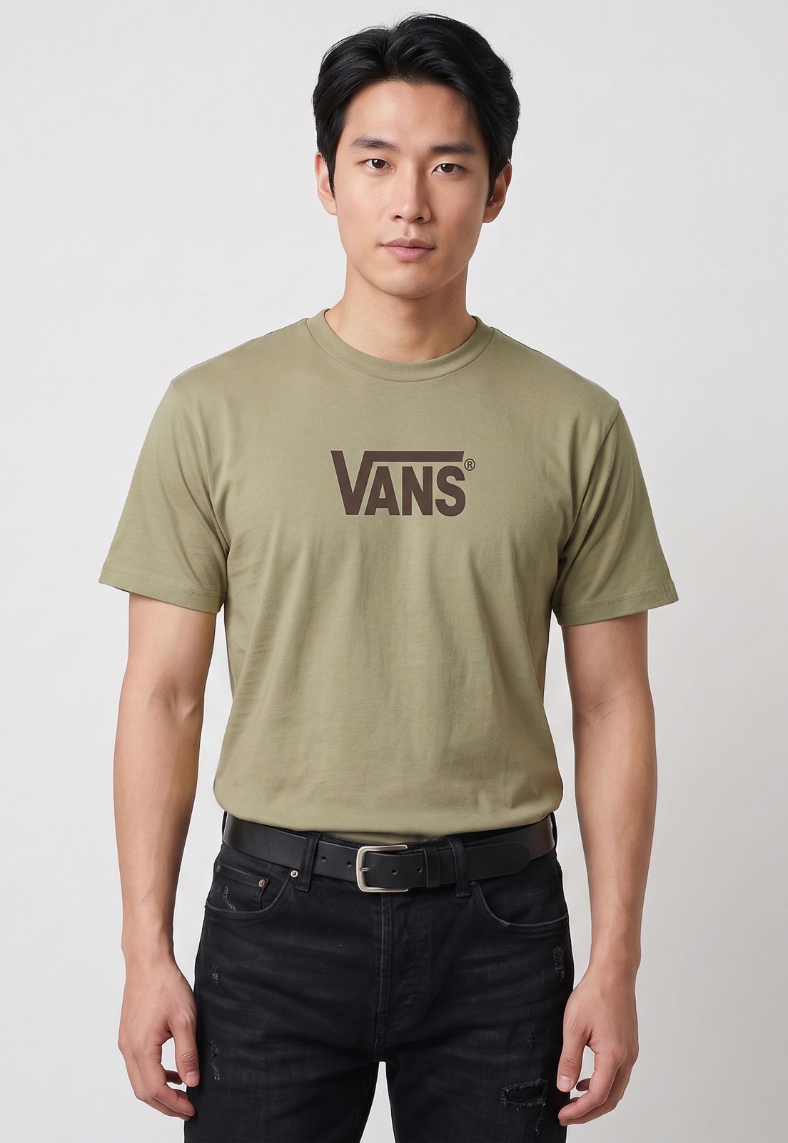 Camiseta Masculina Vans Logo Verde
