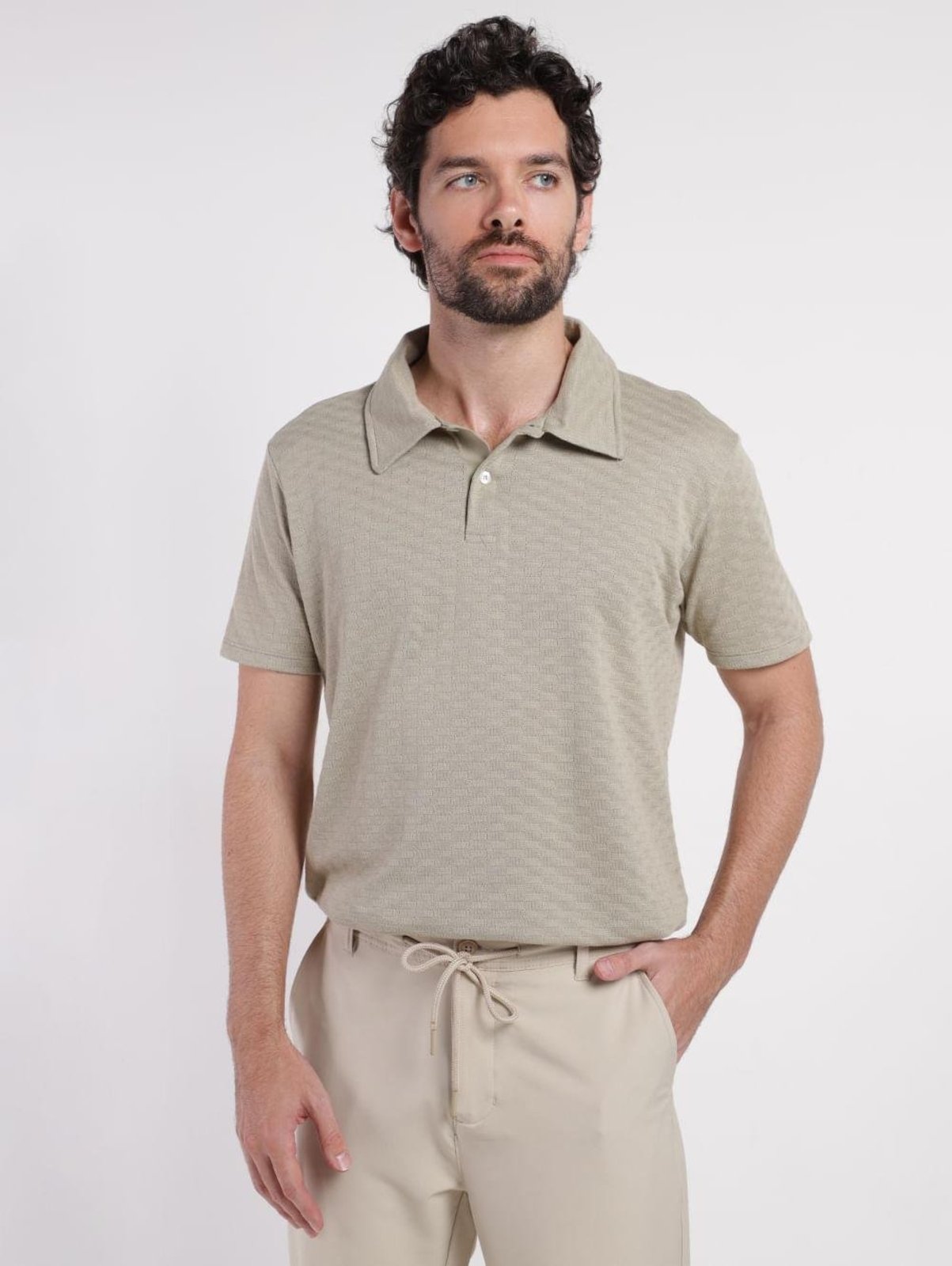 Polo Manga Curta Masculina VERDE