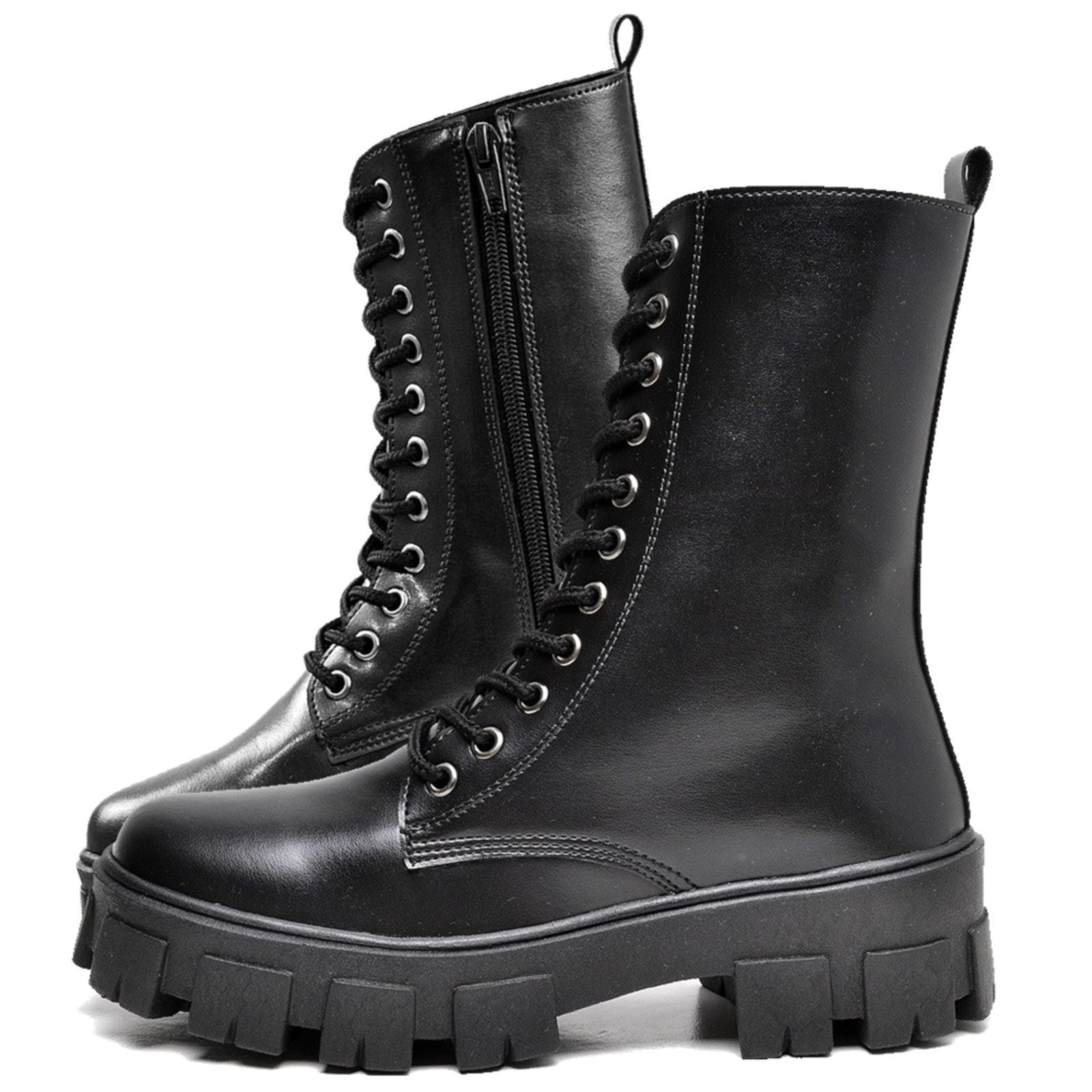 Vista 3 Bota Coturno Feminino Cano Alto Glock DUBUY 1801FG preto DUBUY preto