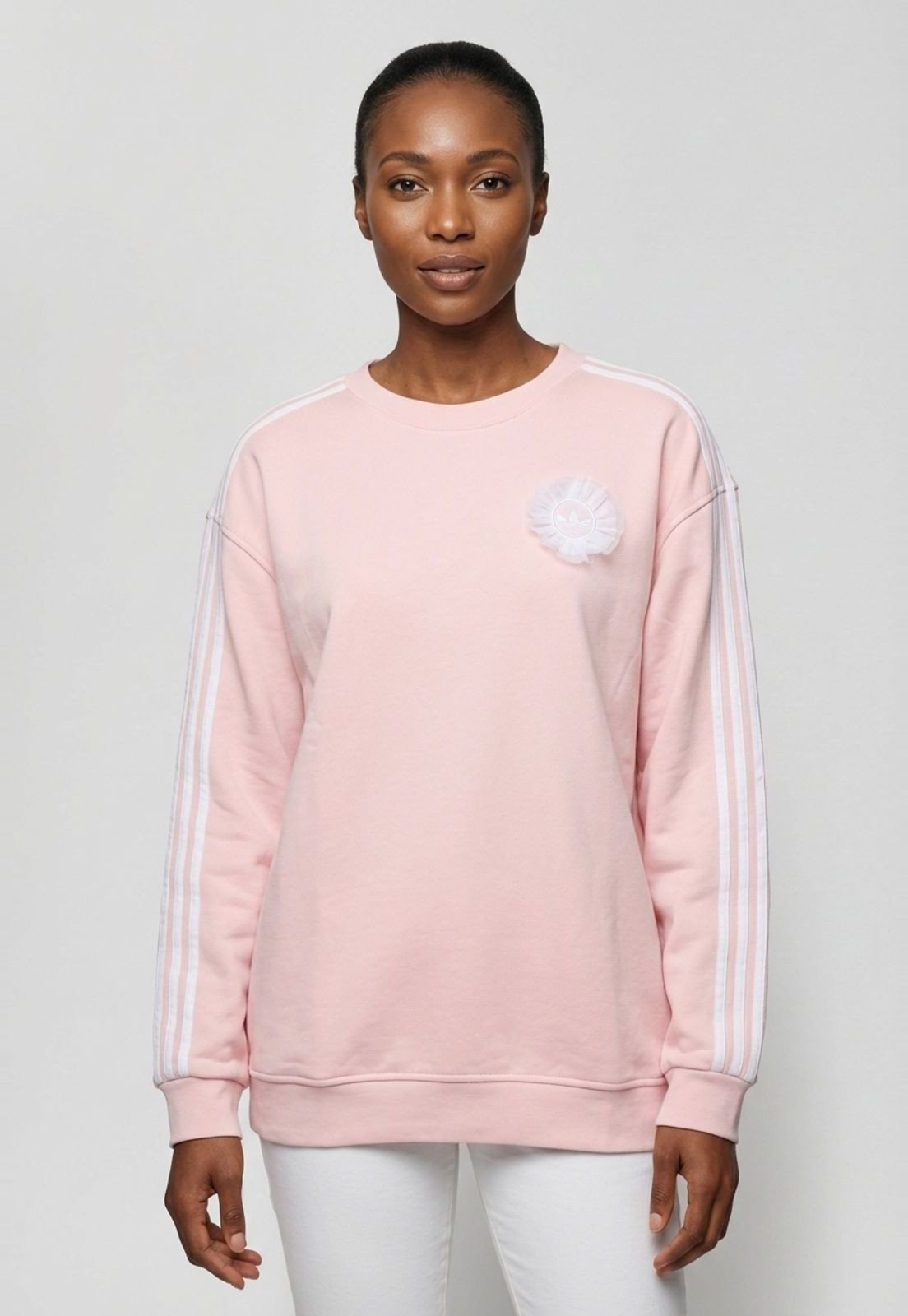Blusa de Moletom Feminina Adidas Originals Branding Rosa