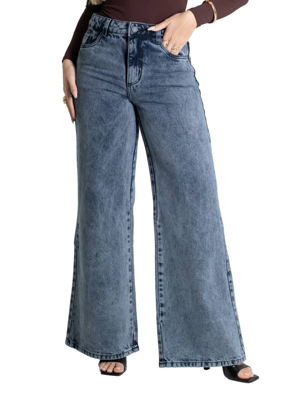 Calça Jeans Sawary Wide Leg – 280196 – Azul – Sawary