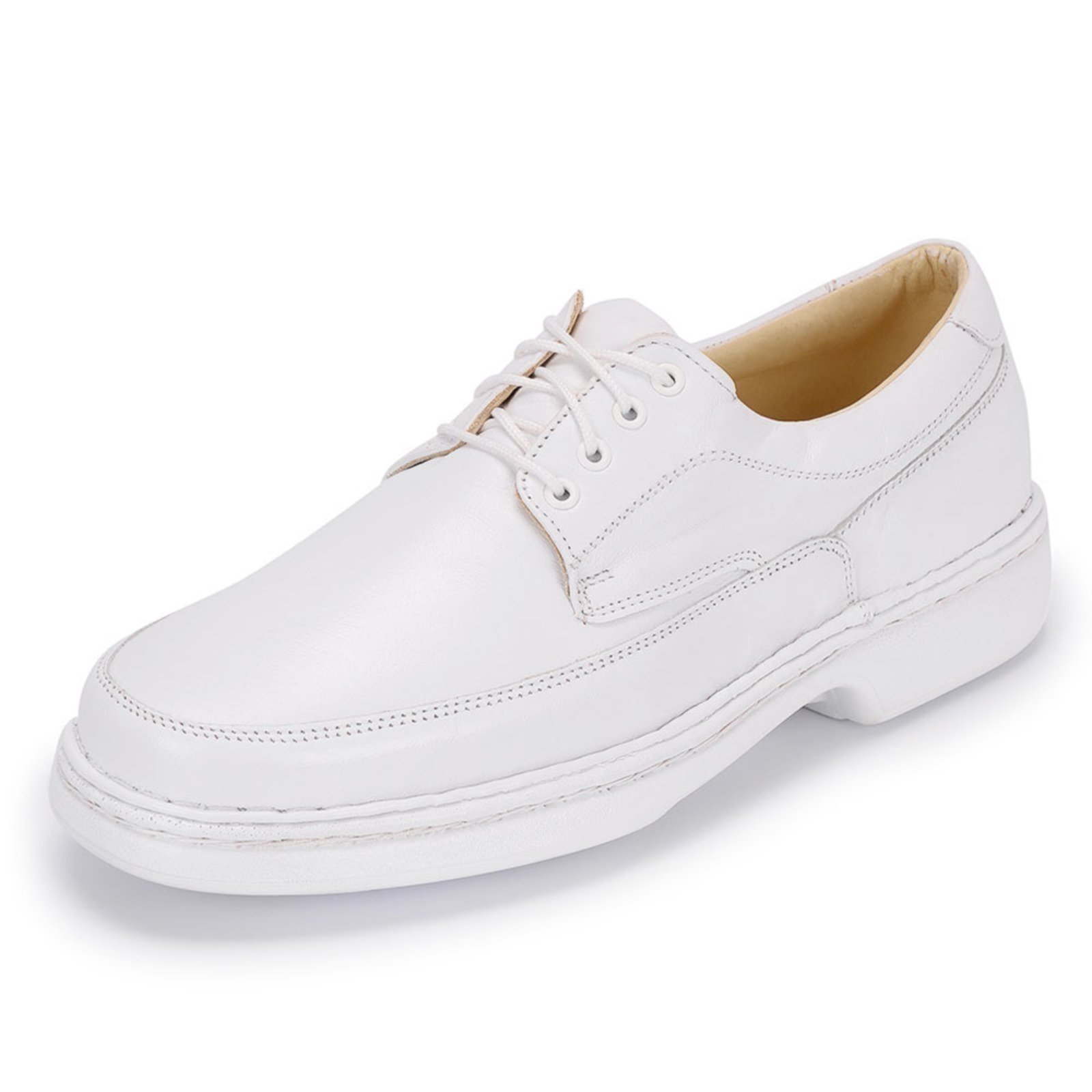 Sapato Conforto Centuria em Couro Branco