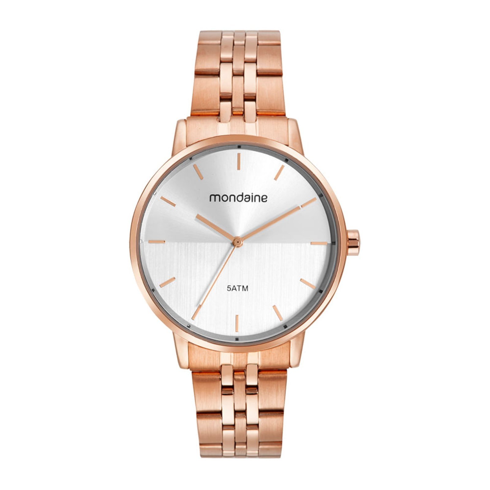 Vista 3 Kit Relógio Feminino Mondaine Aço Analogico com Colar rosa Mondaine rosa