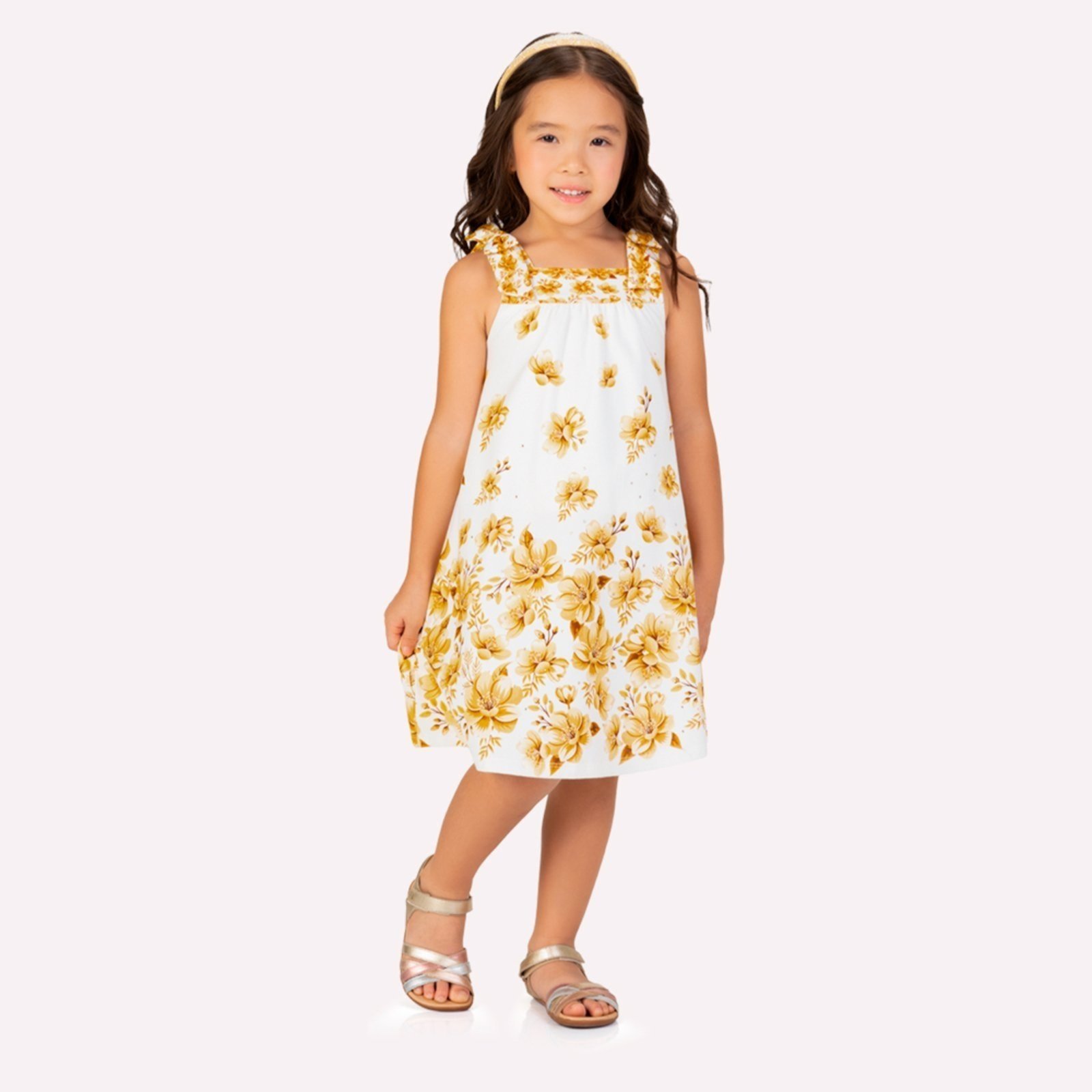 Infantil - Vestido Menina em Cotton Milon