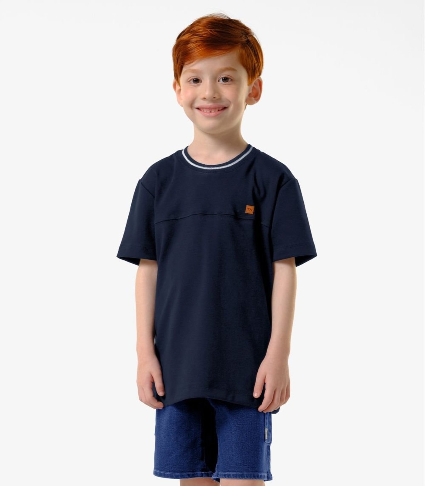 Infantil - Bermuda Menino Jeans Trick Nick Azul